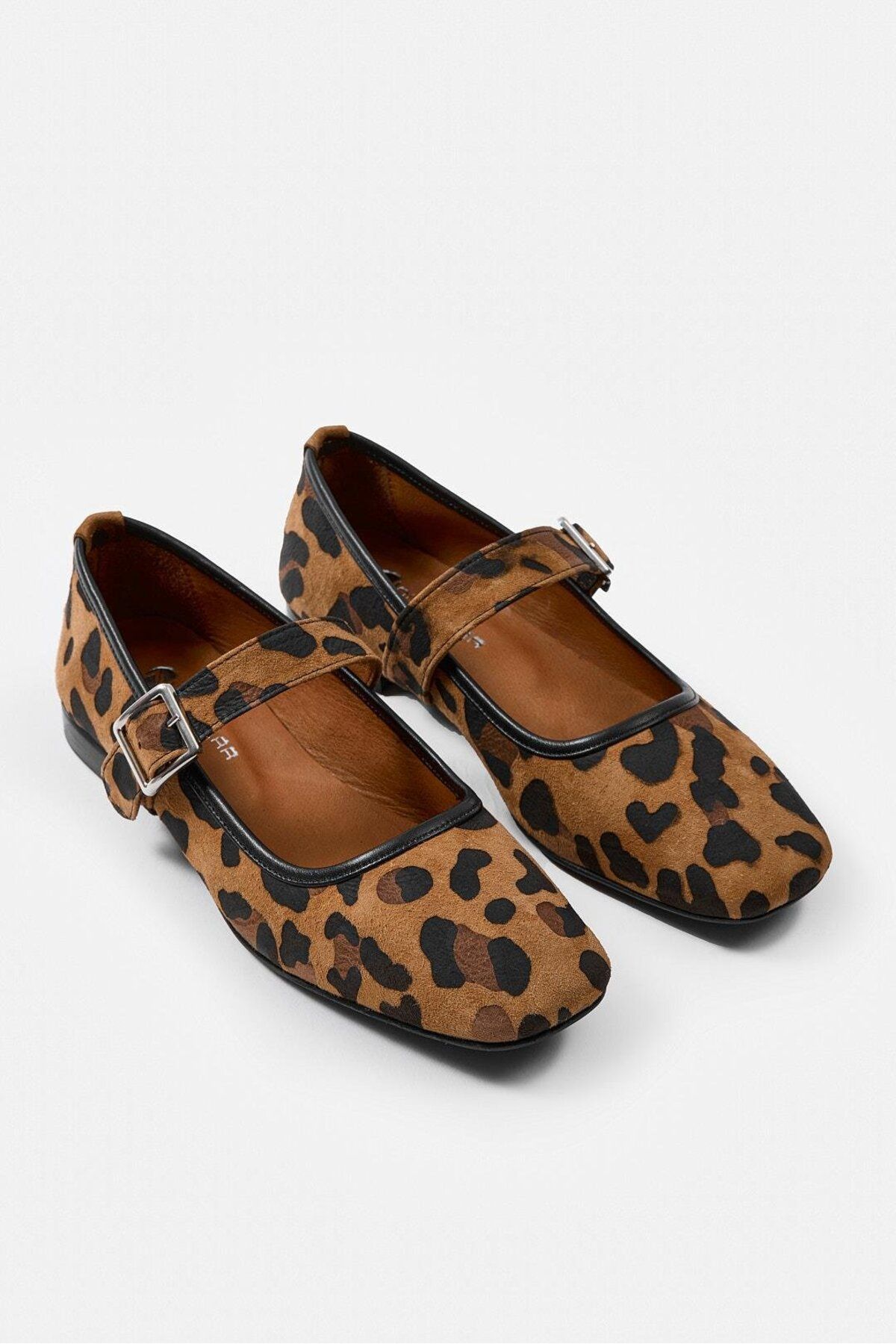 NILUFARR-Carol Leopard Genuine Leather Women's Ballerinas 5