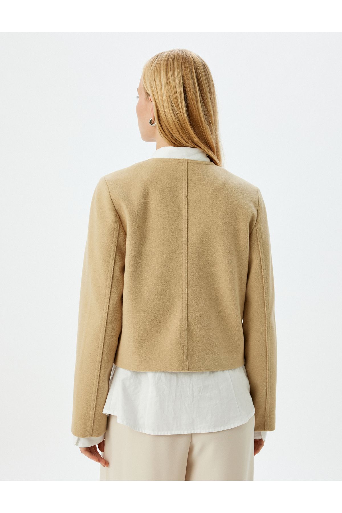 Koton-Short Stamp Jacket with Buttoned Pockets 4