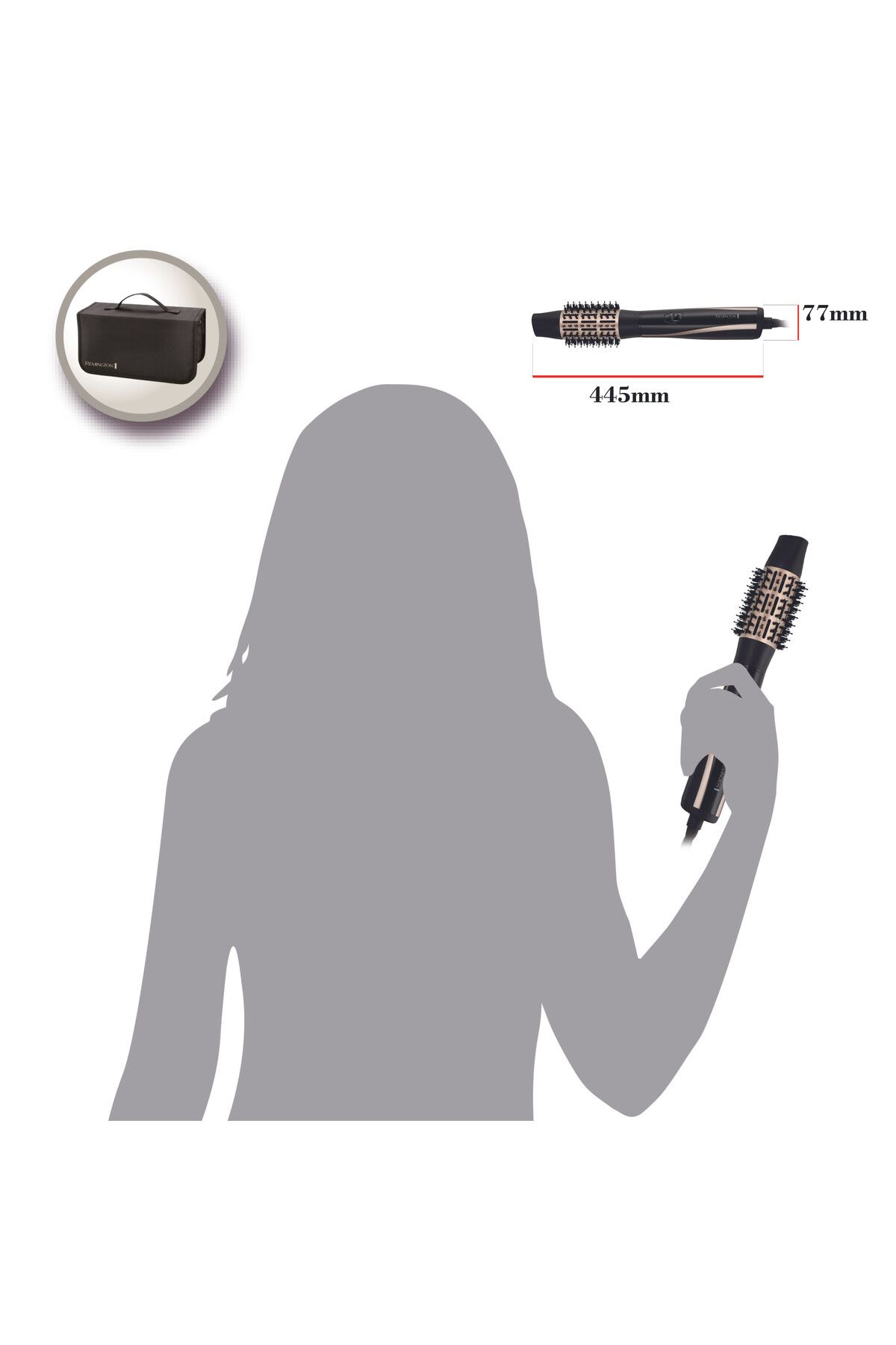 Remington-Blow & Dry Air Styler - Hair Dryer Hot Brush Hair Curler AS7700 3