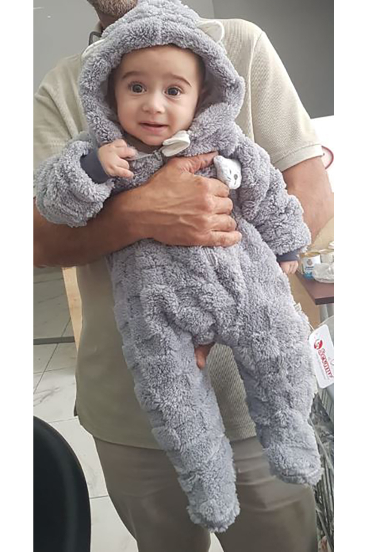 Sevnur Baby Erkek Bebek Kışlık Peluş Fermuarlı Tulum fotoğrafı 3 (önizleme)