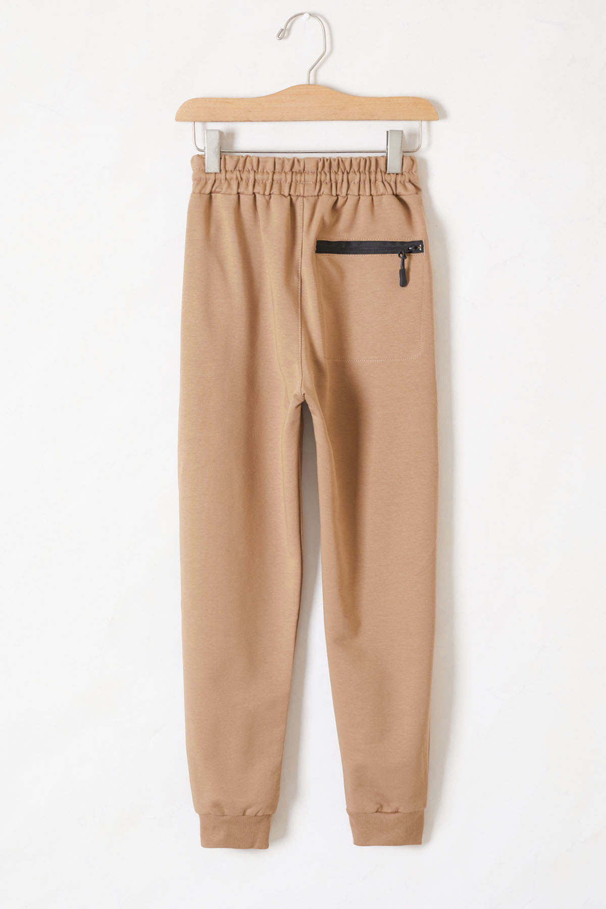 Cansın Mini-Girl's School Sweatpants - Cream, Zipper Pocket, 19198 6