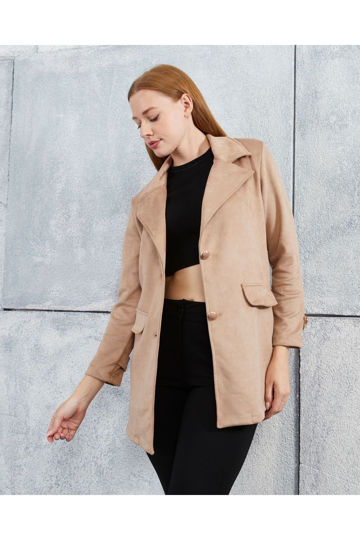 Fashionbox-Suede Unlined Jacket 3