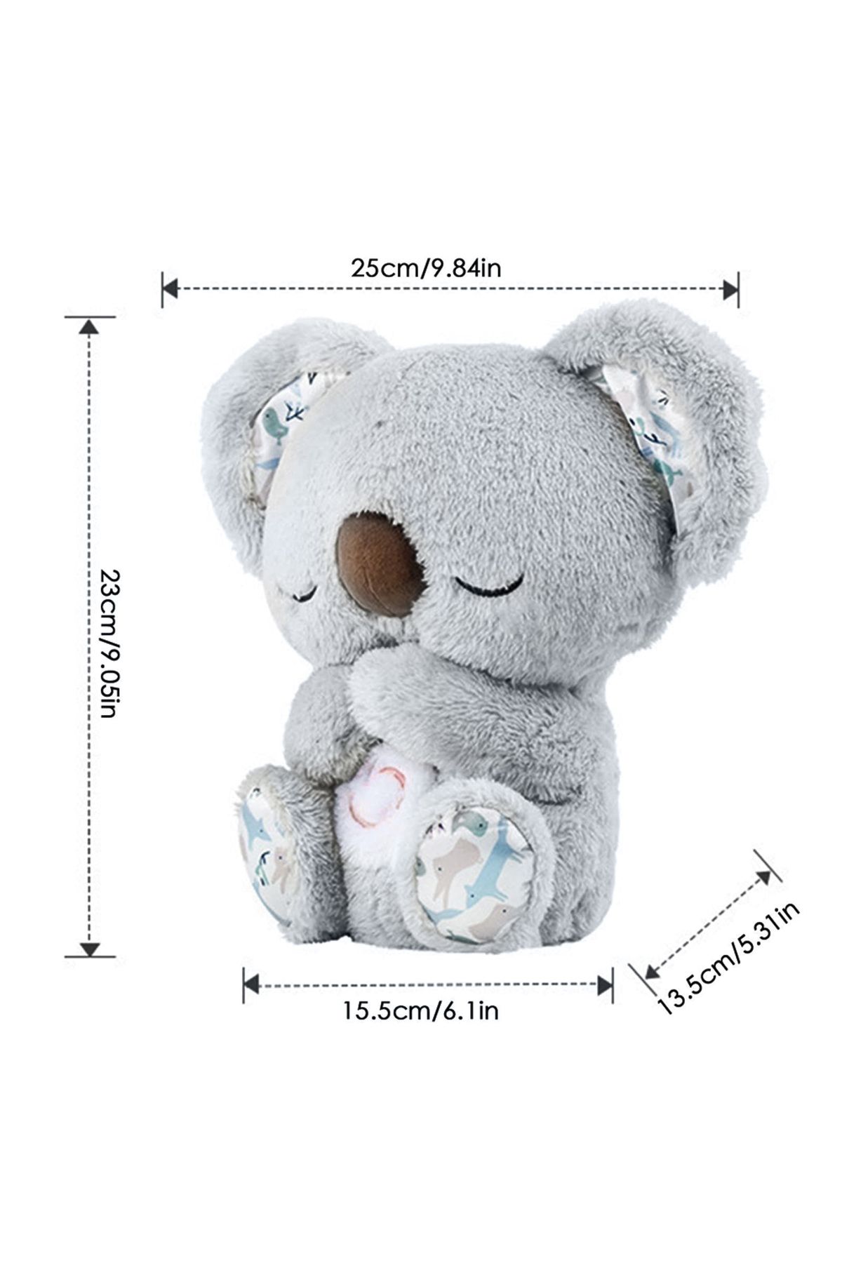 VAKIND-Baby Plush Doll Breathing Bear Newborn Soothing Sleep Playmate Plush Toys Kids Music Sleeping Com... 7