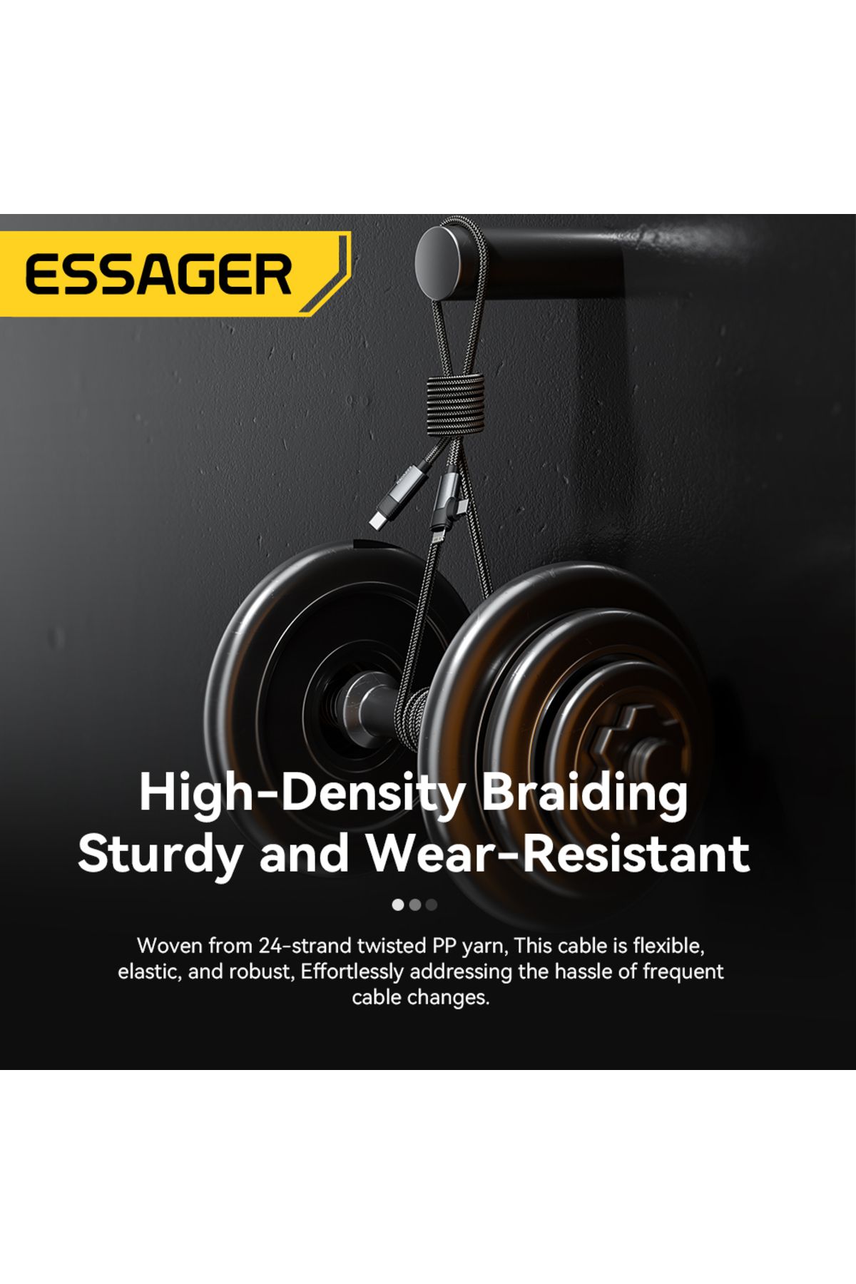 Choice-Essager 2 in 1 USB Type C Cable 65W PD Fast Charging Wire Type C To Lightning Cable For iPhone 15... 5