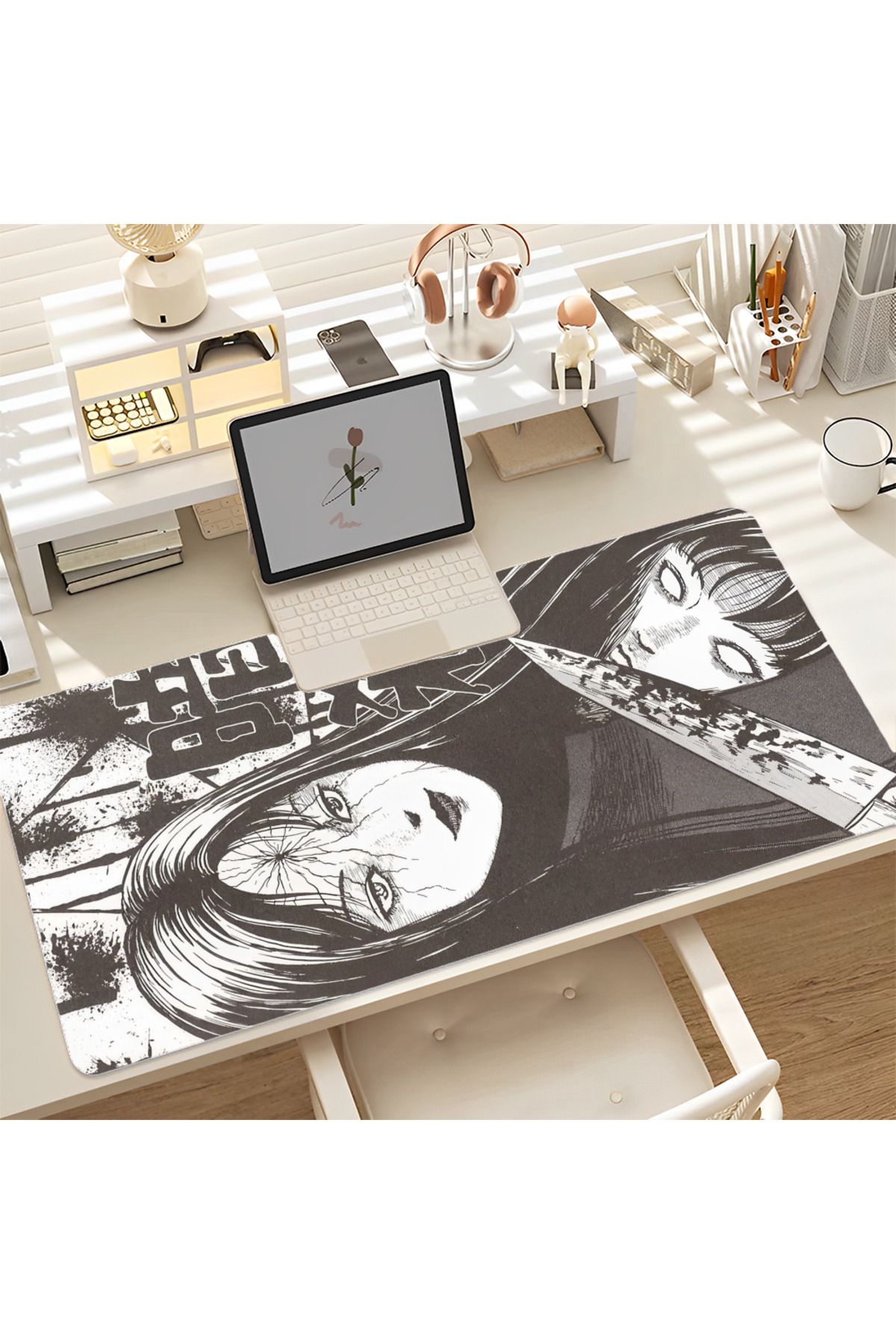 Choice-Junji Ito Mousepad Anti-Slip Thickened Mouse Pad Oversized Gaming Keyboard Notebook Table Mat for... 1