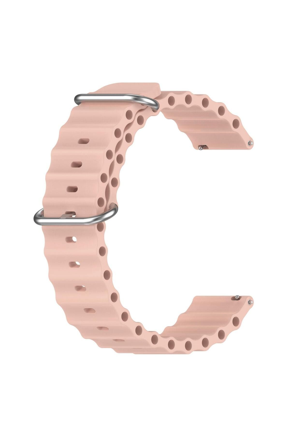 Microsonic Huawei Watch 5 46mm Kordon Ocean Band Pembe