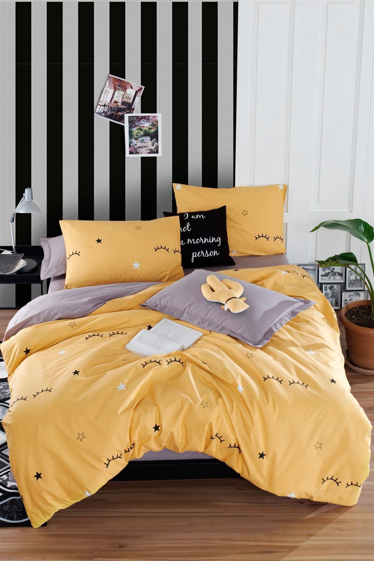 Eponj Home-Yellow Double Easy-iron Duvet Cover Set 1