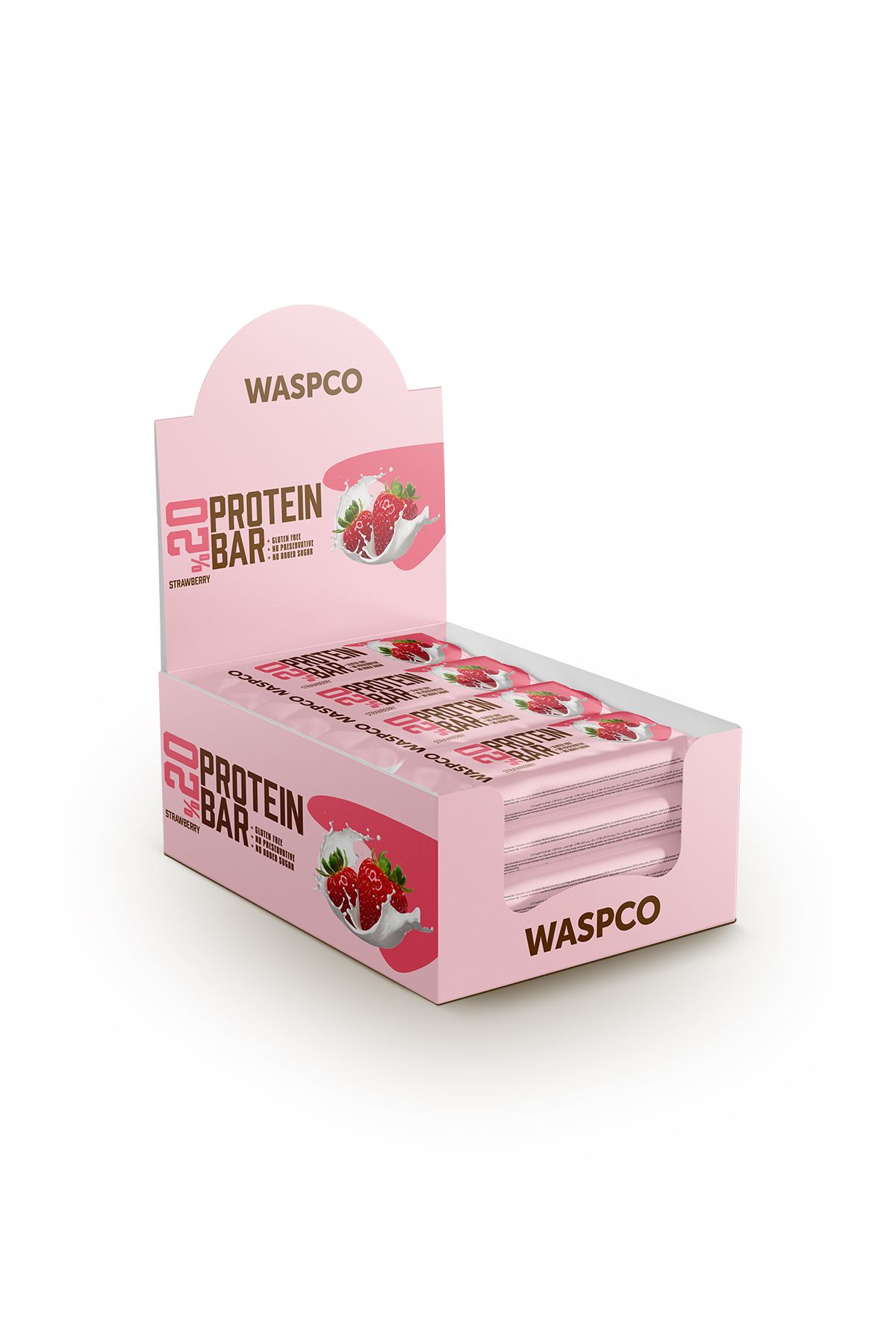 Waspco Çilekli Protein Bar 40g X 16 Adet