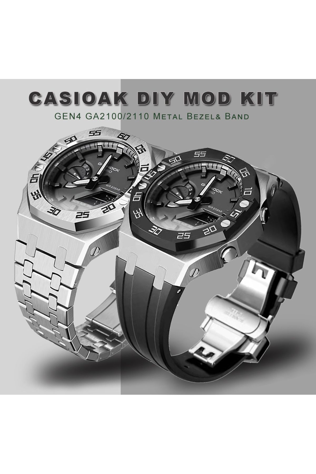 Choice-CasiOak Mod Kit GEN4 GA2100 Metal Bezel for Casio Modification 3rd 4rd Generation Rubber Watch Ca... 2