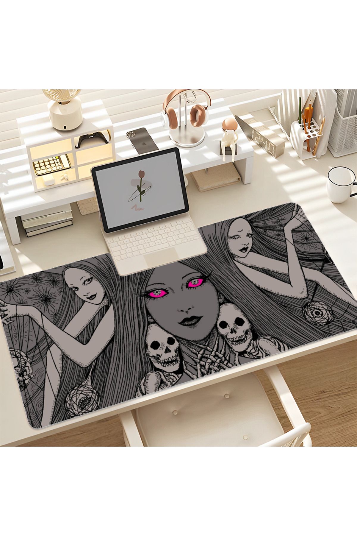 Choice-Junji Ito Mousepad Anti-Slip Thickened Mouse Pad Oversized Gaming Keyboard Notebook Table Mat for... 6