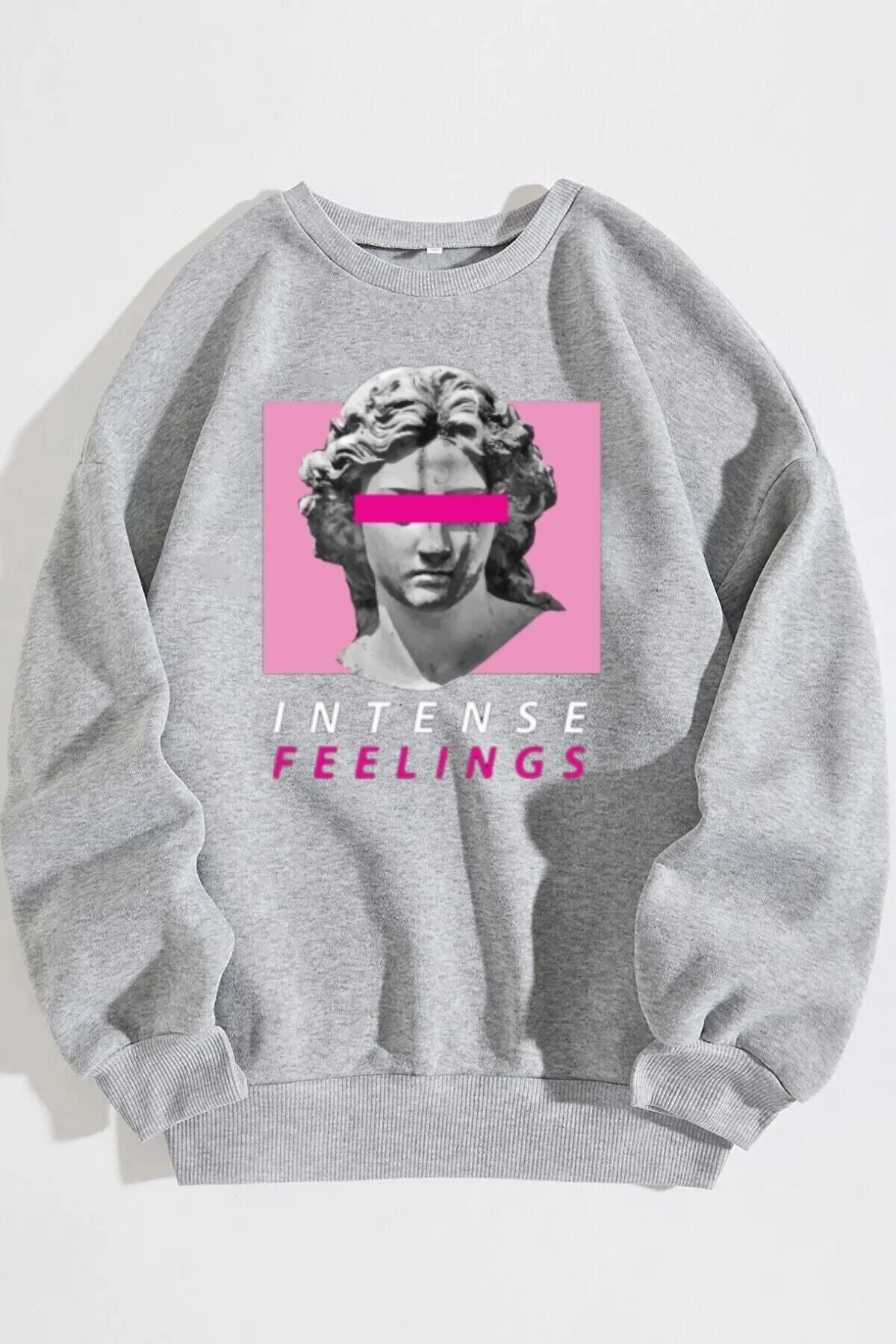 M&A ONE PİECE Unisex Intense Feelings Baskılı Oversize Sweatshirt