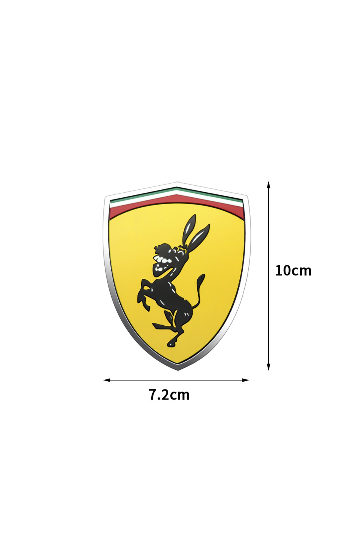 Choice-3D Aluminum Creative Funny Ferrari Donkey Emblem Badge Car Trunk Side Body Sticker For Ford Musta... 3