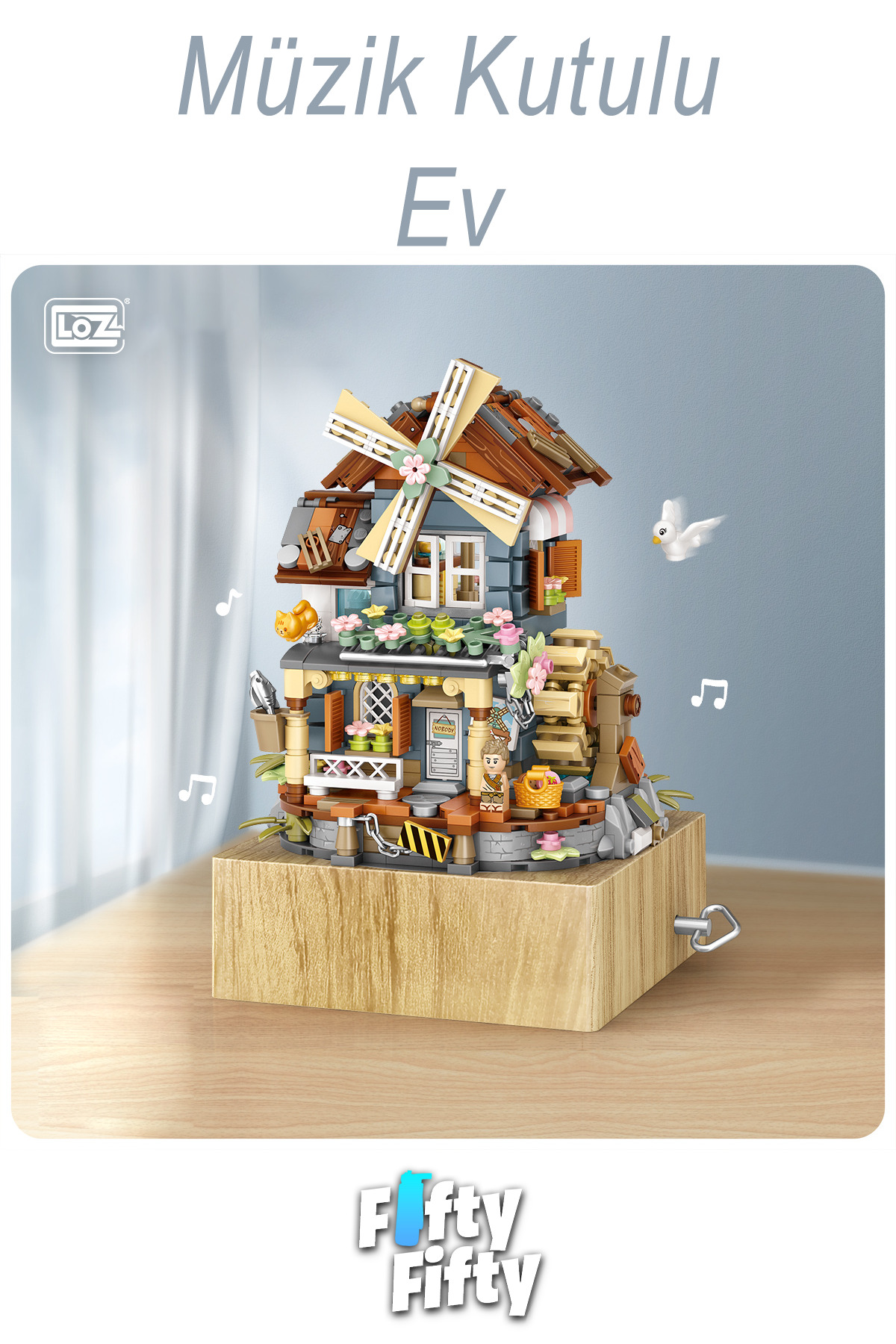 Vagonlife LOZ Müzik Kutulu Ev -LZ1239 (799 Parça) Oyuncak Yapım