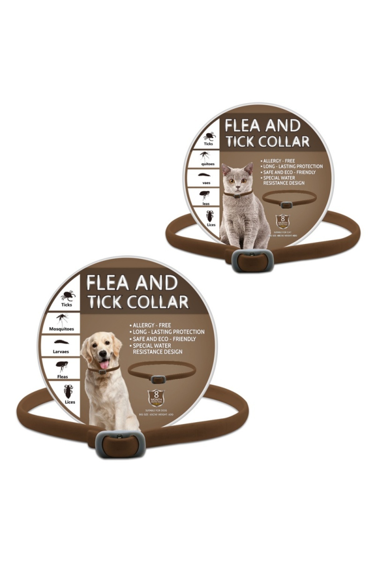 Choice-Pet insect repellent collar, mosquito repellent and flea repellent collar, cat and dog chain, 4