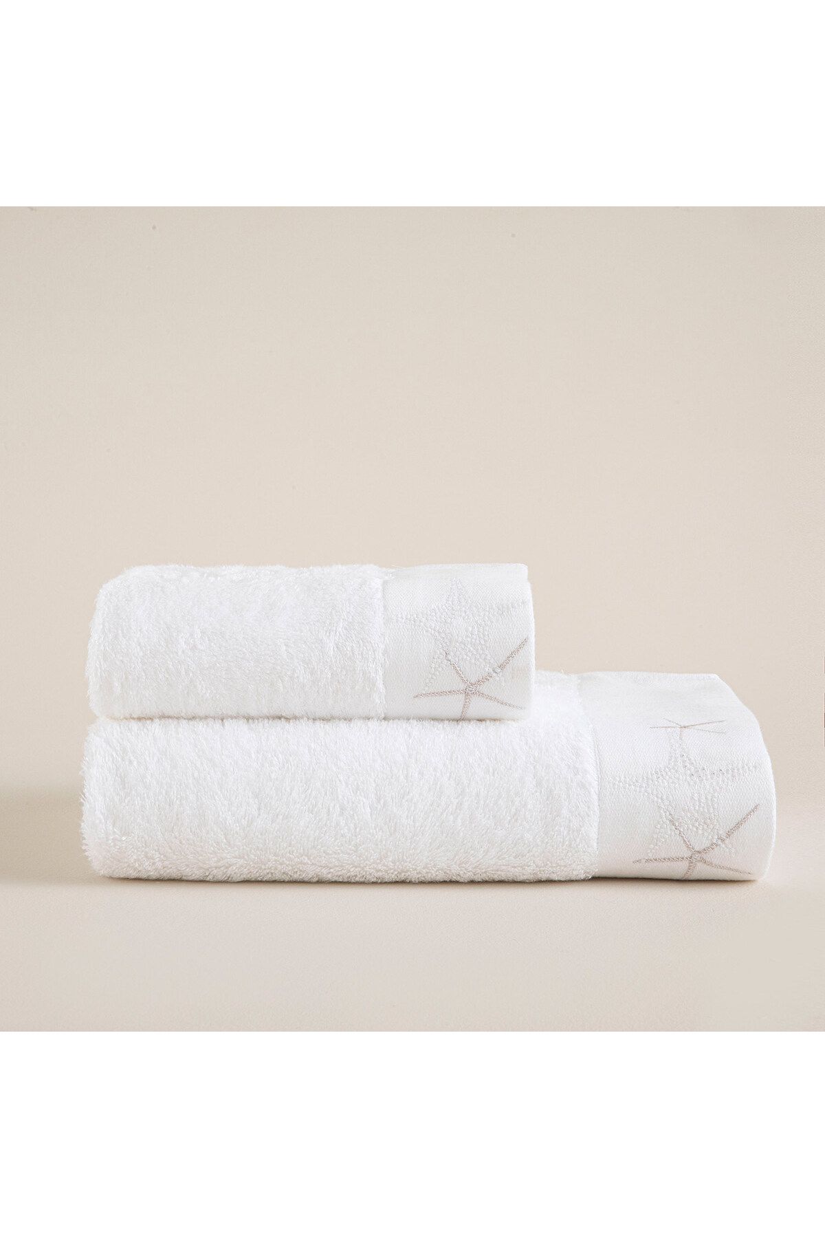 Chakra-Starline White Face Towel - 50x90 Cm 3