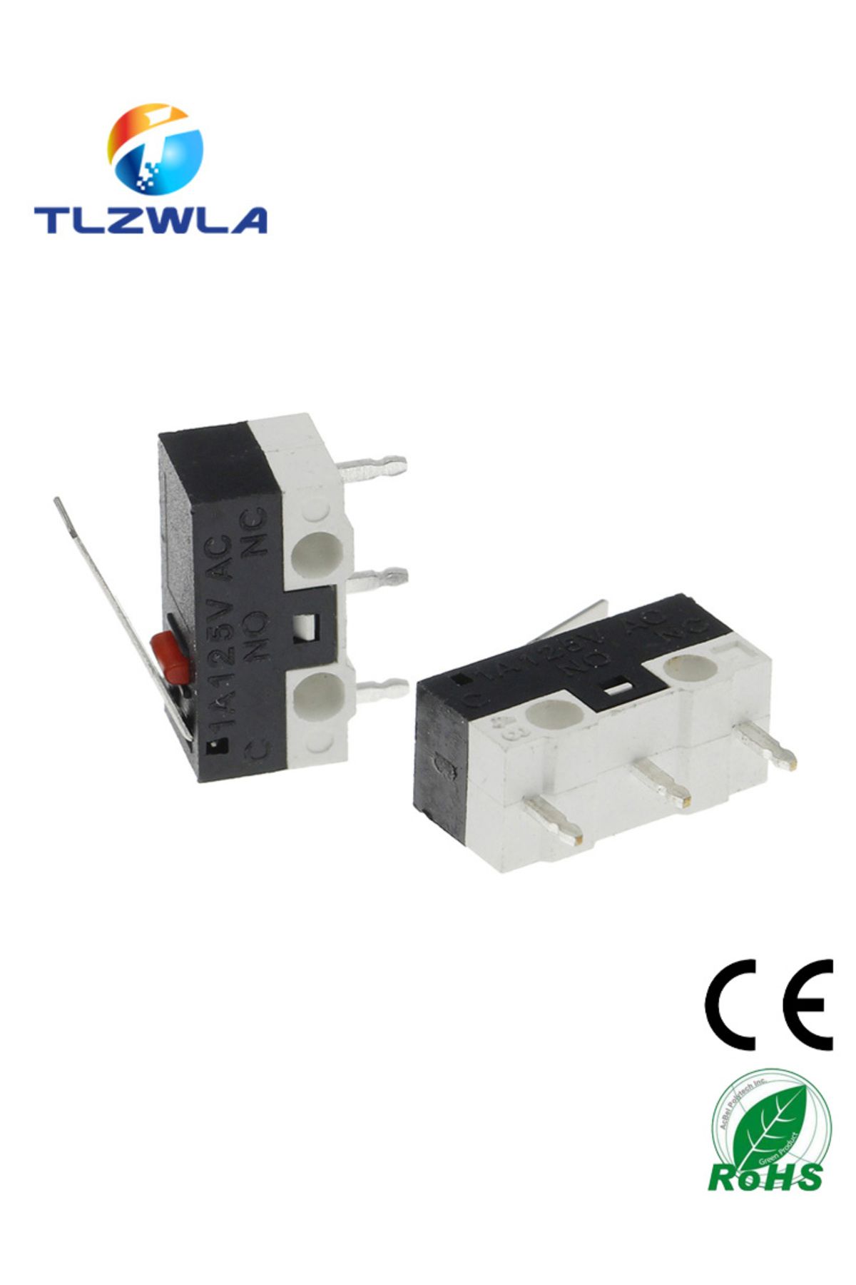 Choice-100Pcs Limit Switch Push Button Switch 1A 125V AC Mouse Switch 3Pins Micro Switch 6
