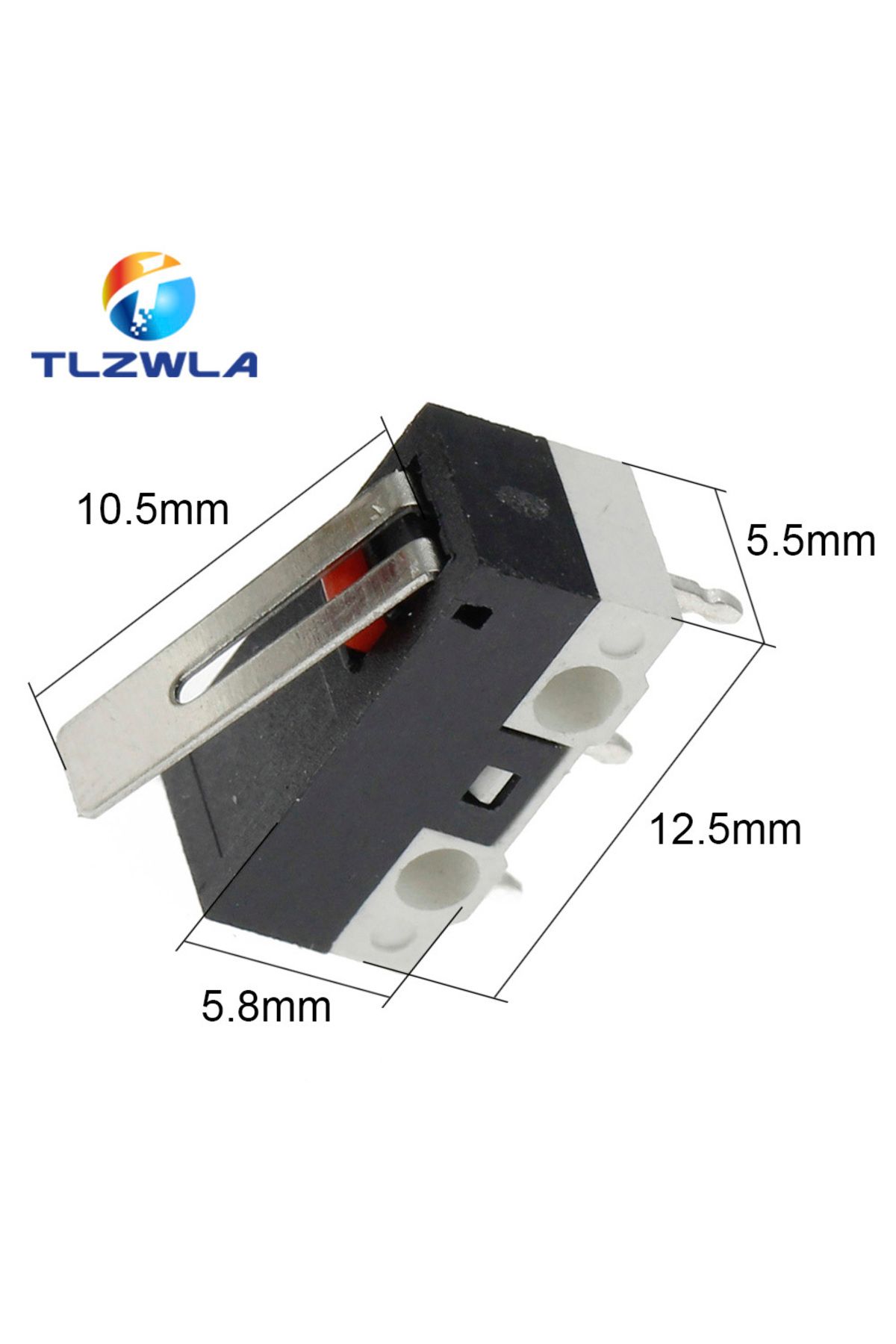 Choice-100Pcs Limit Switch Push Button Switch 1A 125V AC Mouse Switch 3Pins Micro Switch 4