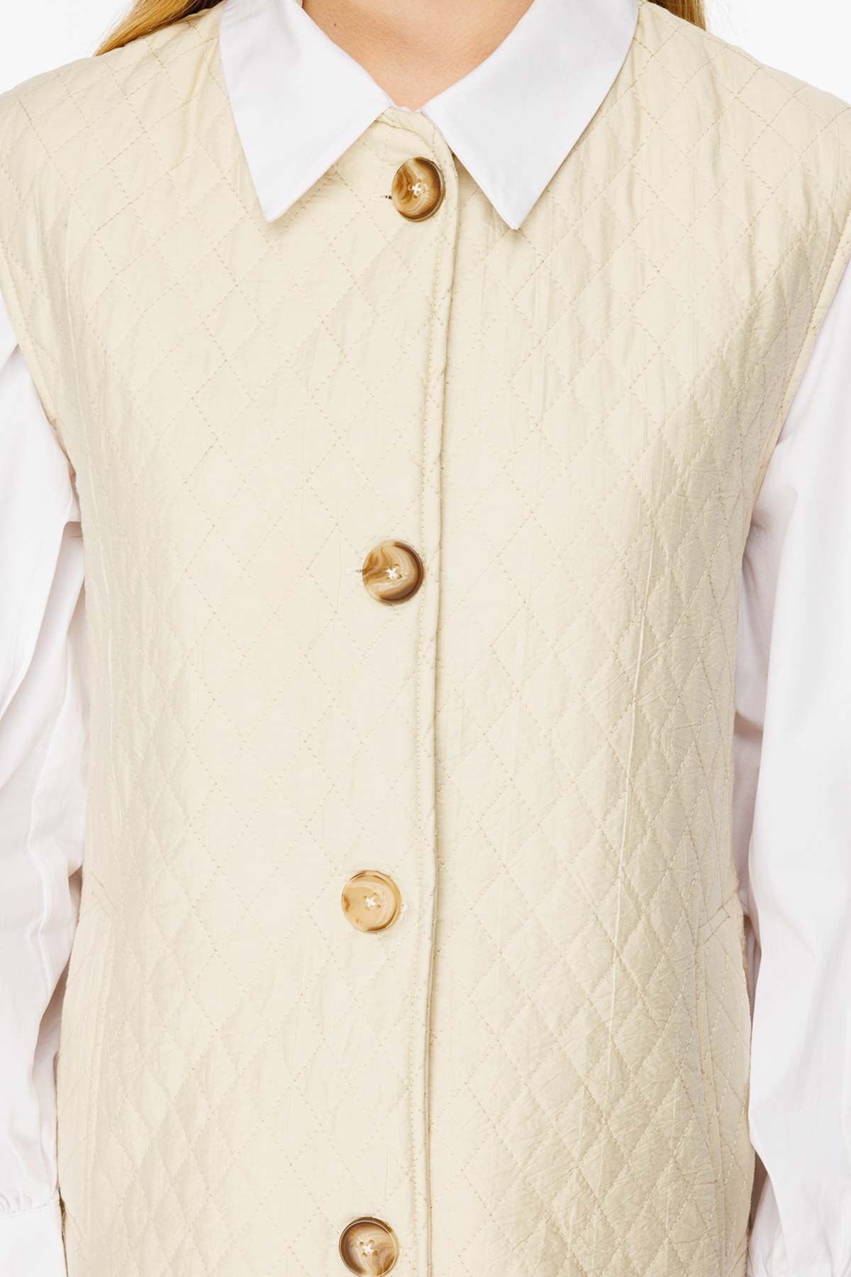 Hooopstore-Quilted Stone Gilet 4