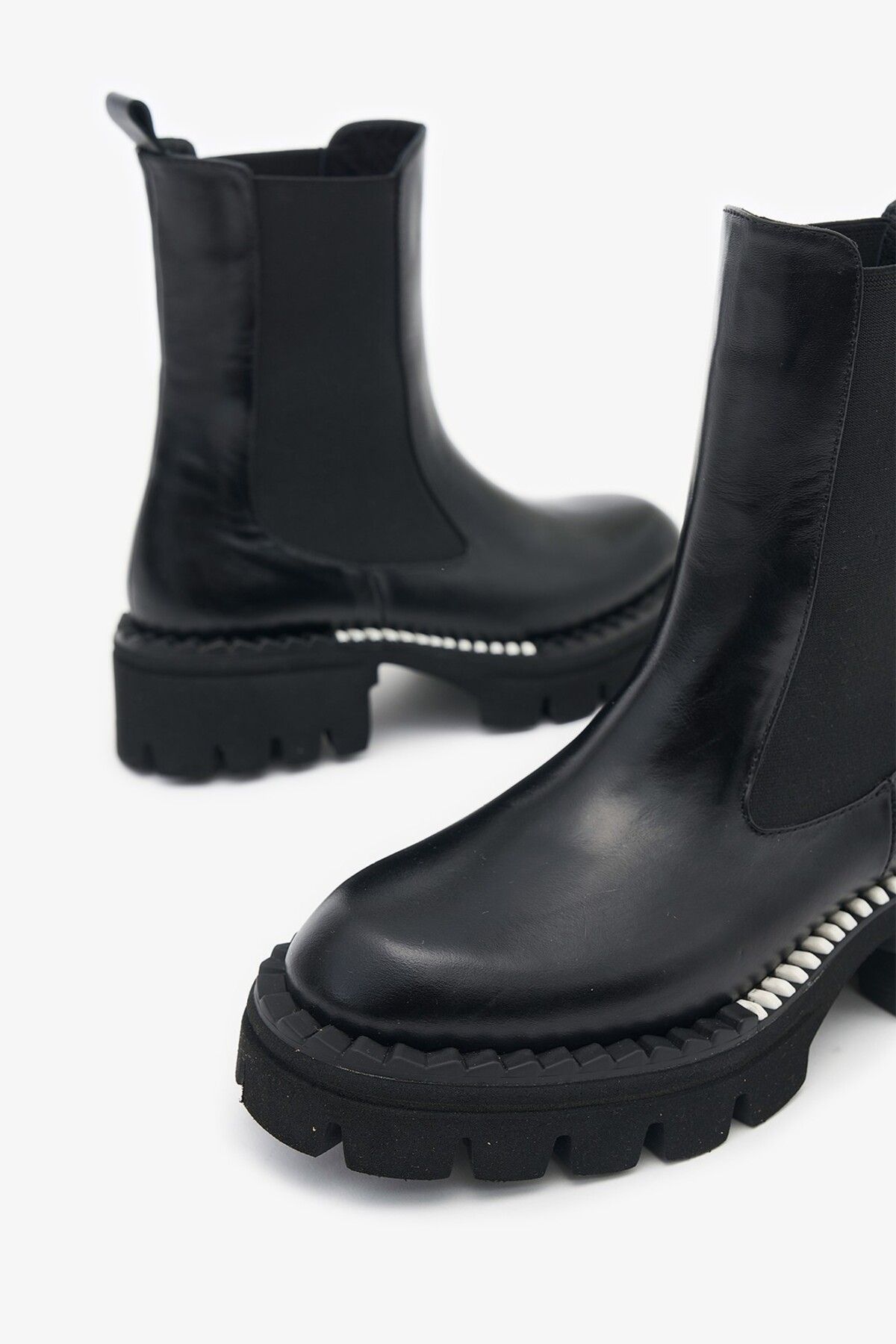 Louis Cardy-Andrea Black Genuine Leather Women's Boots 5