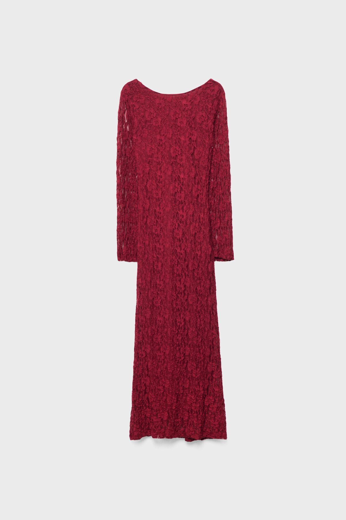 Stradivarius-Lace-trimmed midi dress 5