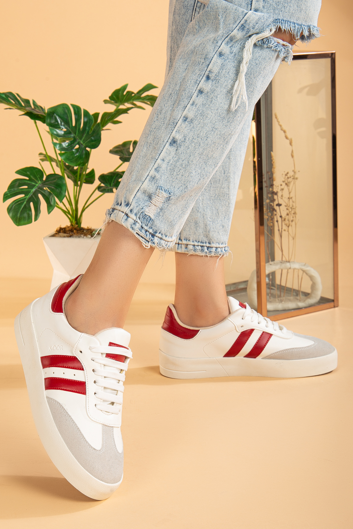 uway Kadın Sneaker Ortopedik Kaymaz Taban Casual Spor Ayakkabı - Fiyatı ...