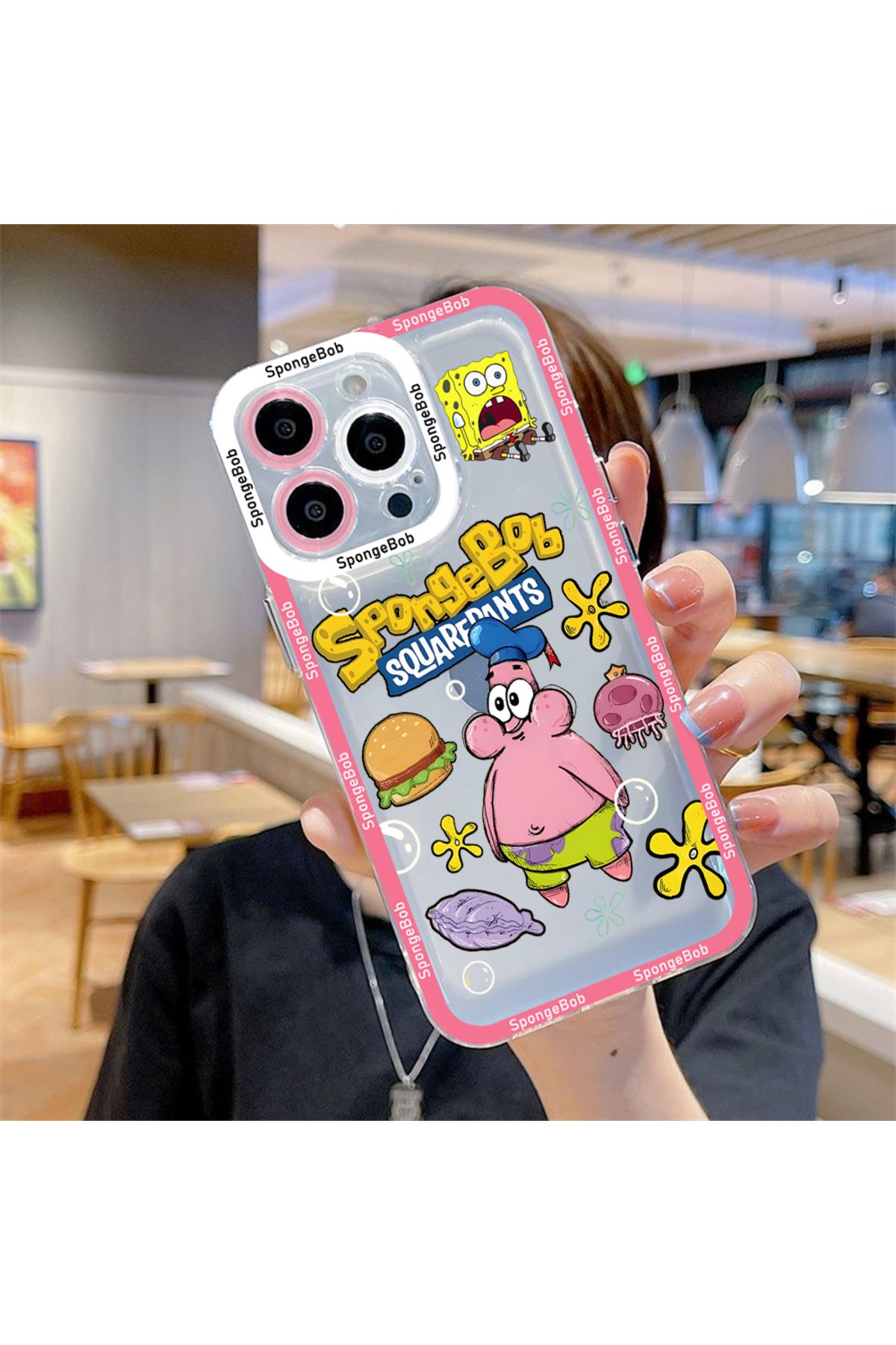 Choice-S-SpongeBob SquarePants Phone Case For iPhone 15 14 13 12 Mini 11 Pro Max X XR XS 7 8 SE Plus Sof... 7