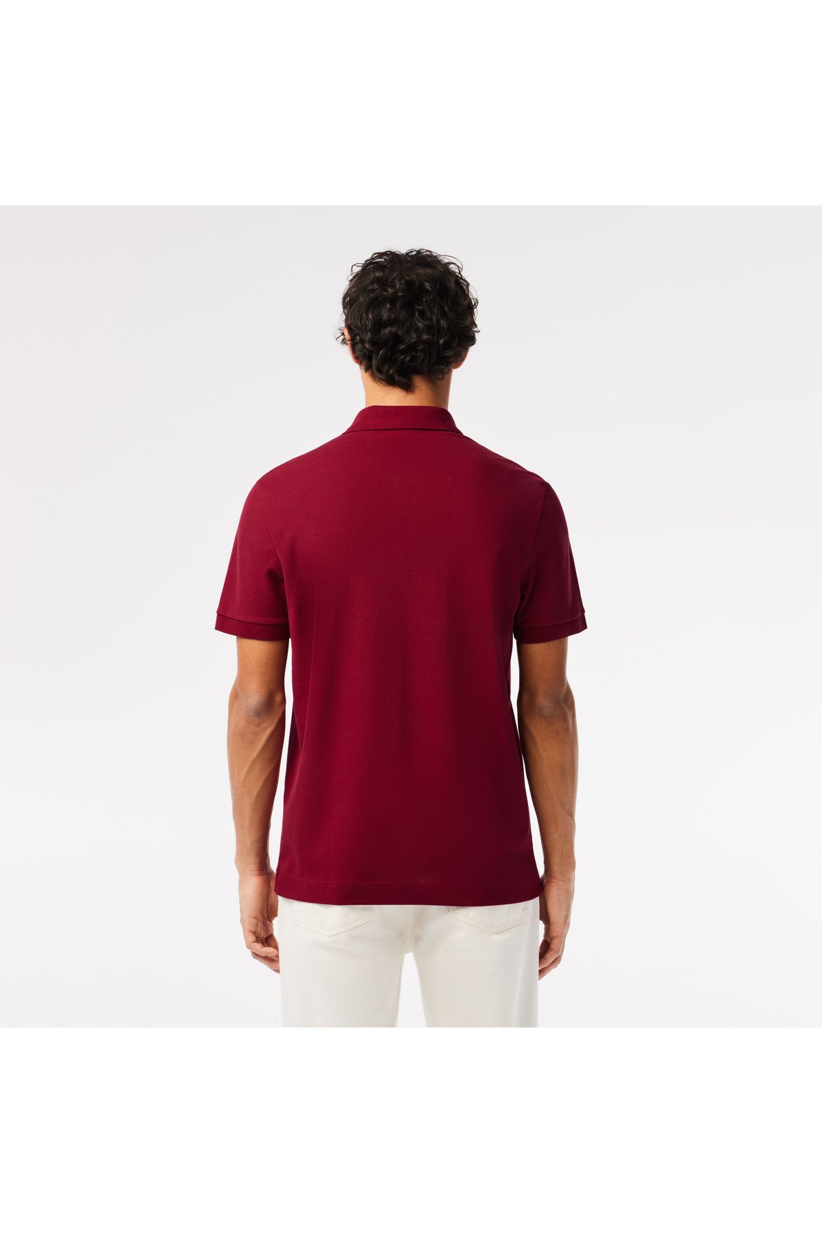 تی شرت یقه پولو قرمز مردانه چوگان متناسب با همبازی پاریس Lacoste