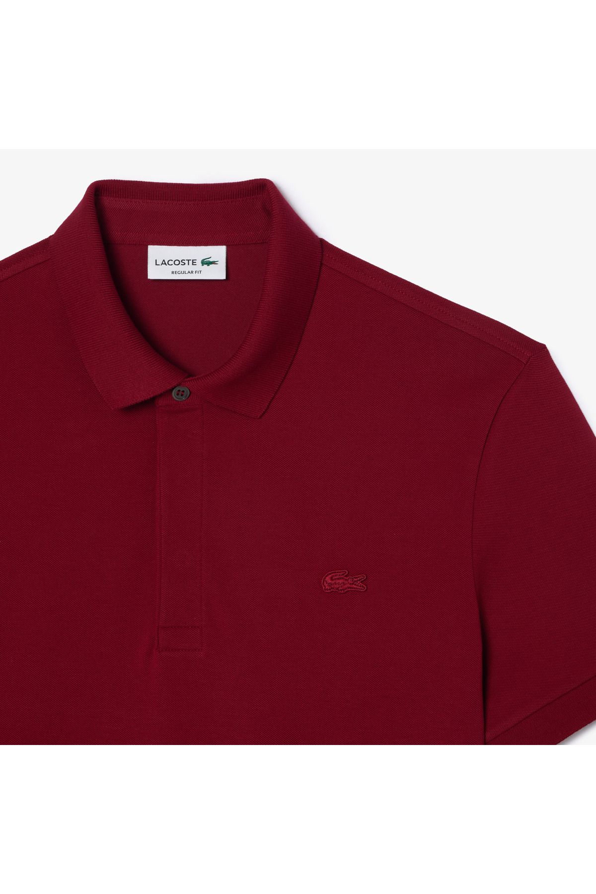تی شرت یقه پولو قرمز مردانه چوگان متناسب با همبازی پاریس Lacoste