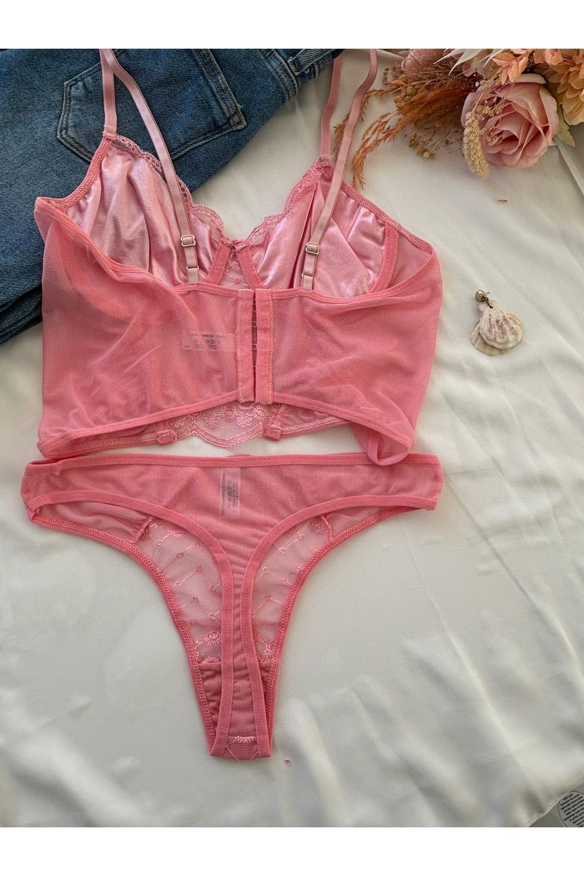 BKT-Pink Bralet and Top Suit Set 8