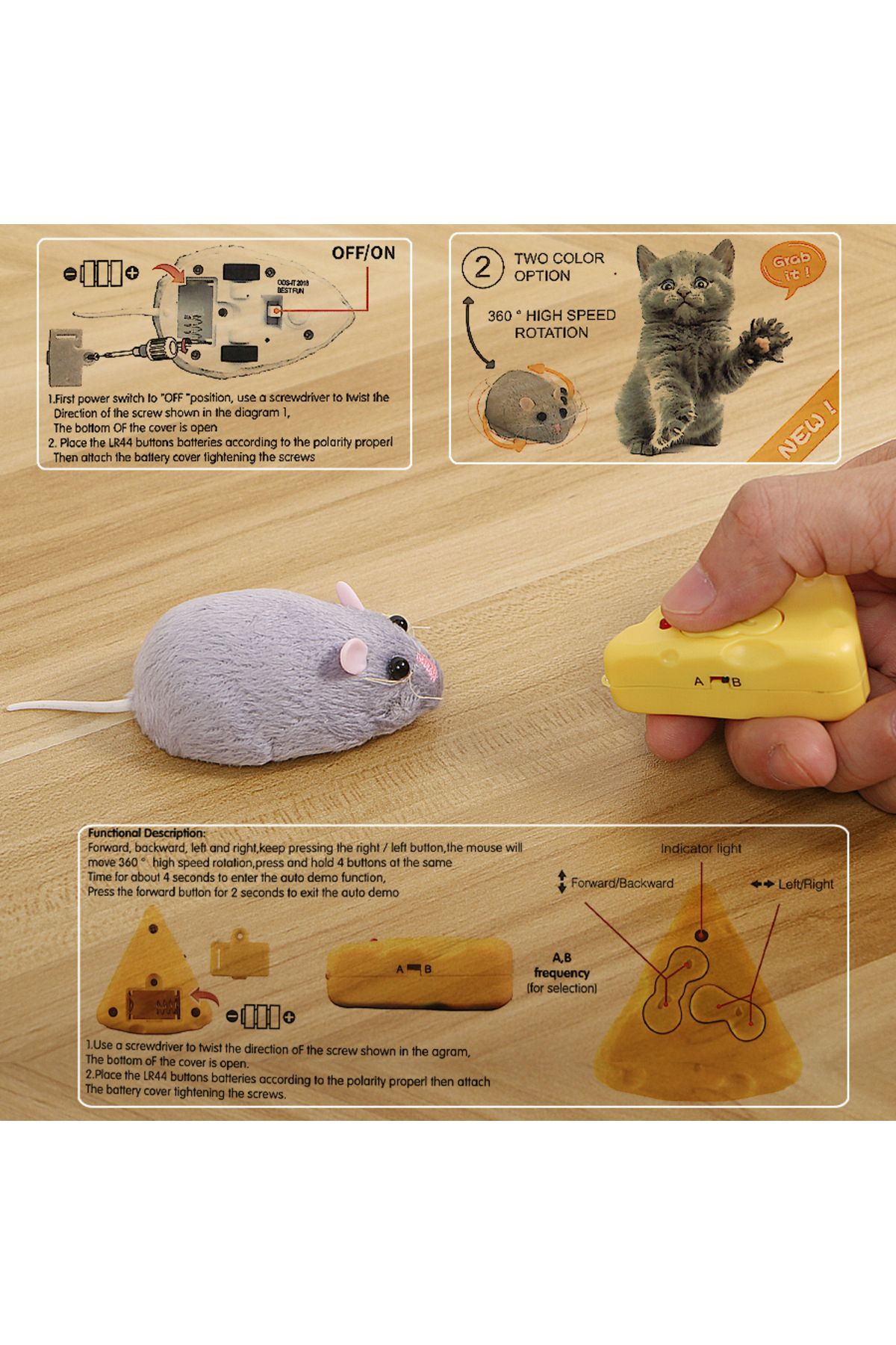 Choice-Rc Robot Toy Animals Wireless Electric Radio Control Rat Mouse Toy Flocking Emulation Toys Rat fo... 6