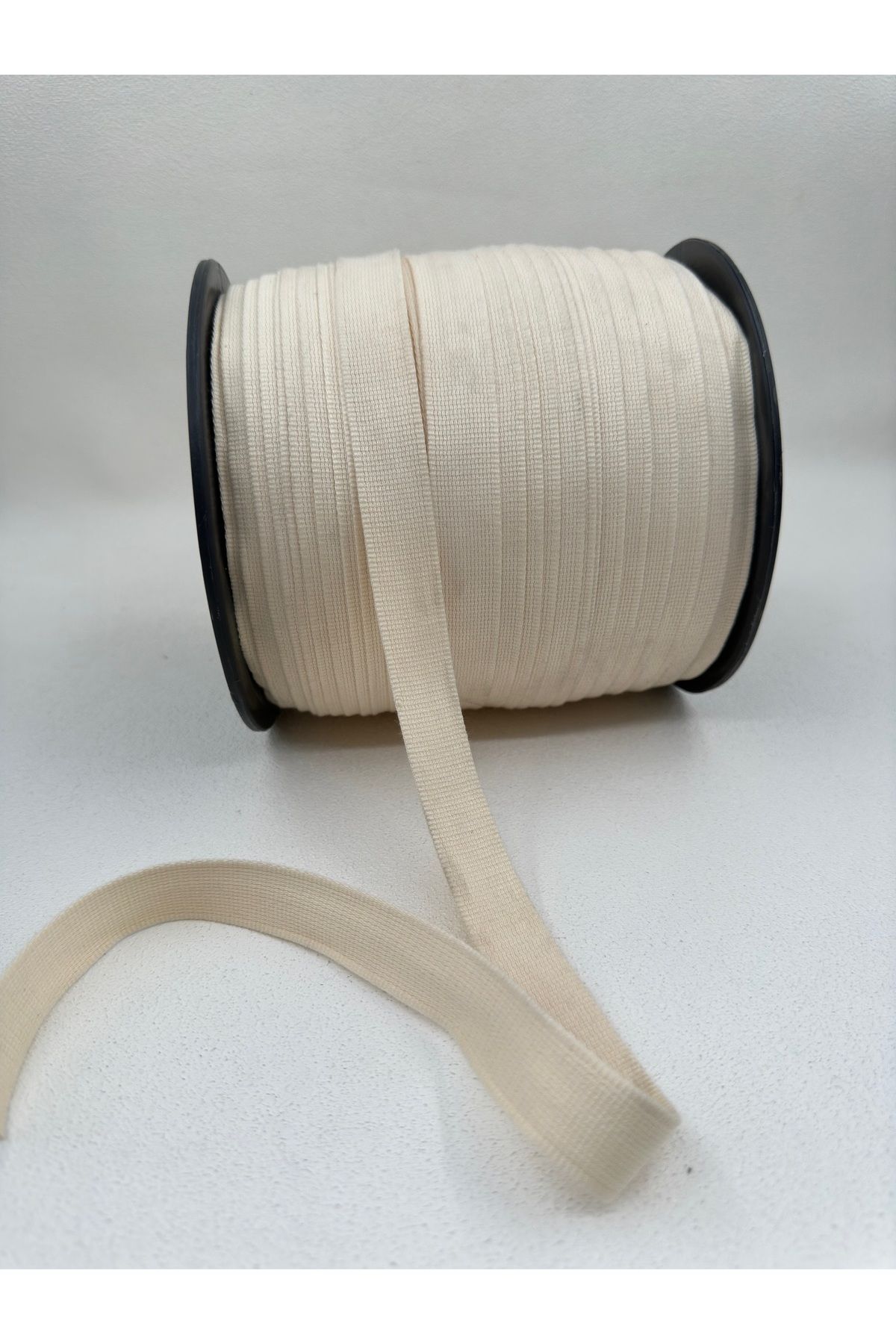 paşateks since 1995 şekil-5 Meters Ecru Cotton Strip - 2 cm 1