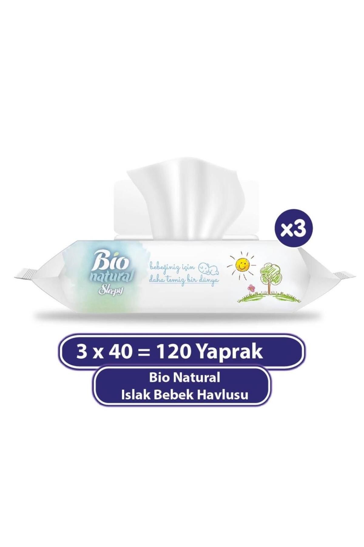 evimera Sleepy Bio Natural Islak Havlu Mendil 3X40 120 Yaprak