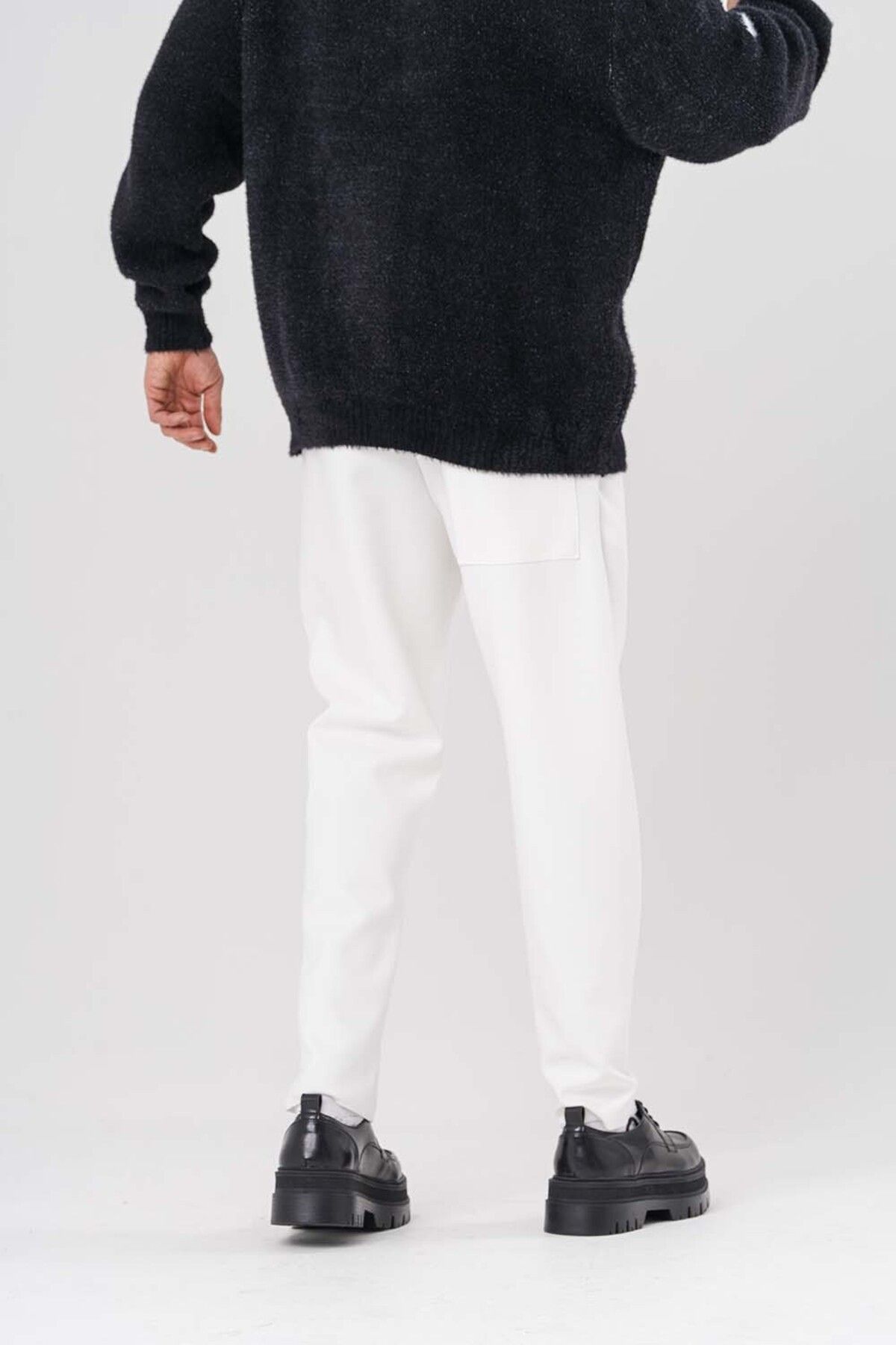 go gang own-Mad Waist Elastic Rotating Overlock Leg Trousers 4