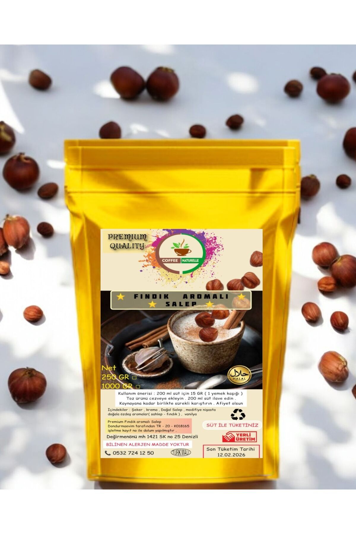 coffee Naturelle Fındık Aromalı Salep - 250 GR