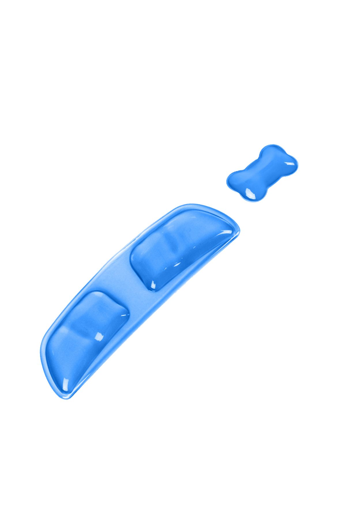 Barmuda-2pcs Transparent Crystal Silicone Bone-Shaped Keyboard Mouse Wrist Rest Set - Comfortable Support... 5