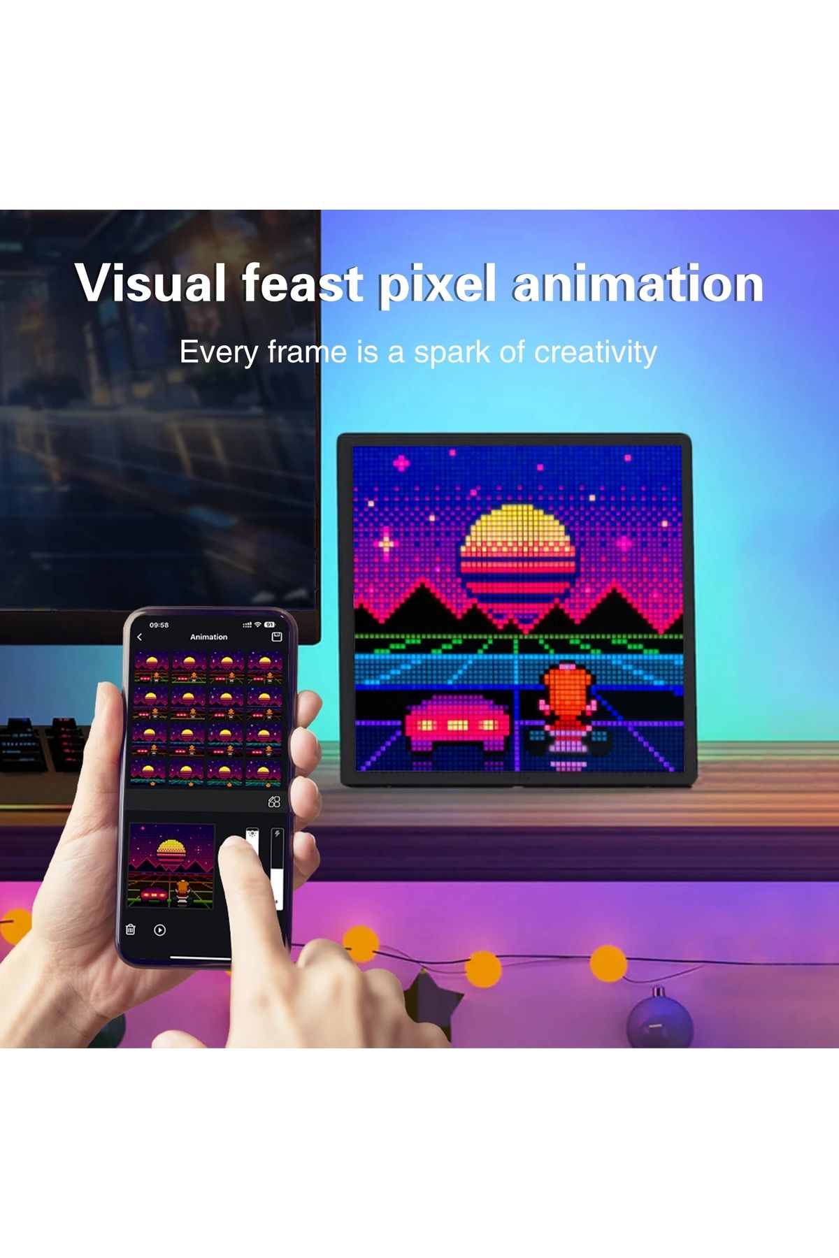 Choice-LED Pixel Matrix 64x64 Smart Display RGB Smart Digital Lamp Panel DIY Art Display Gaming Anime Ro... 2