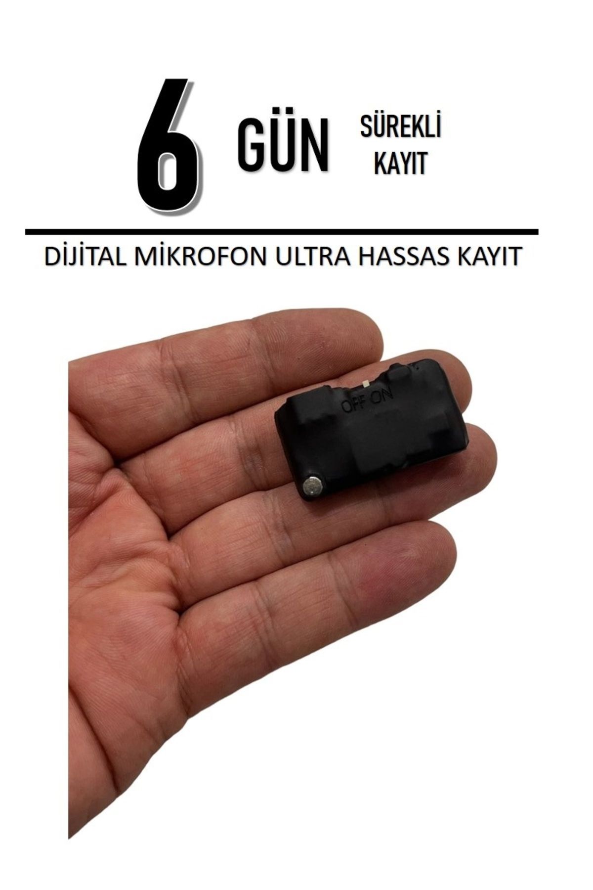 teknospy 6 Gün Kayıt 32 Gb Ses Kayıt Cihazı Mikro Boyutta Sese Duyarı Kulaklıkla Dinleme