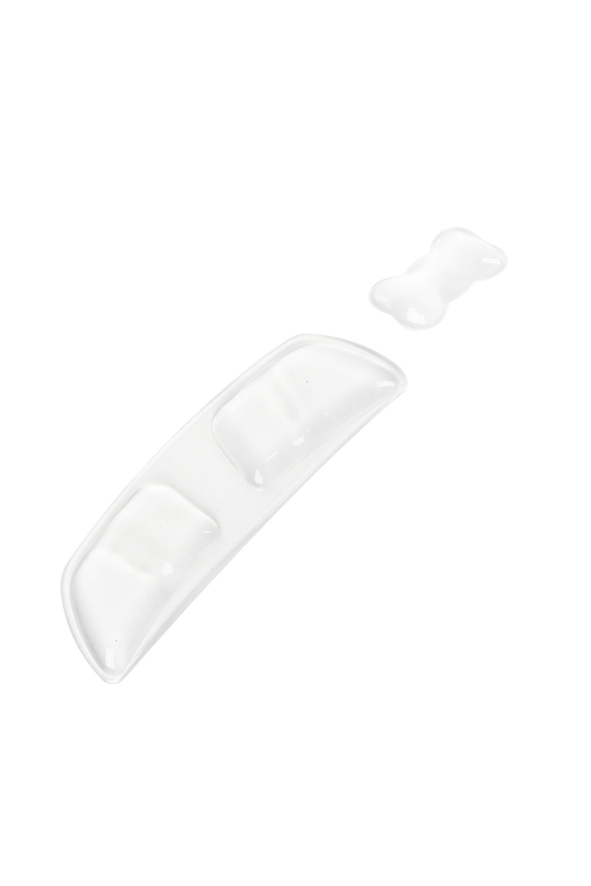 Barmuda-2pcs Transparent Crystal Silicone Bone-Shaped Keyboard Mouse Wrist Rest Set - Comfortable Support... 1