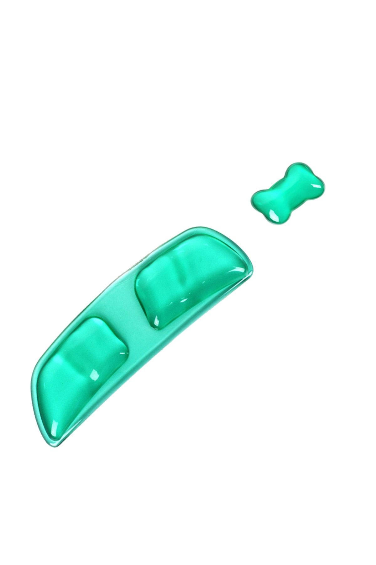 Barmuda-2pcs Transparent Crystal Silicone Bone-Shaped Keyboard Mouse Wrist Rest Set - Comfortable Support... 2