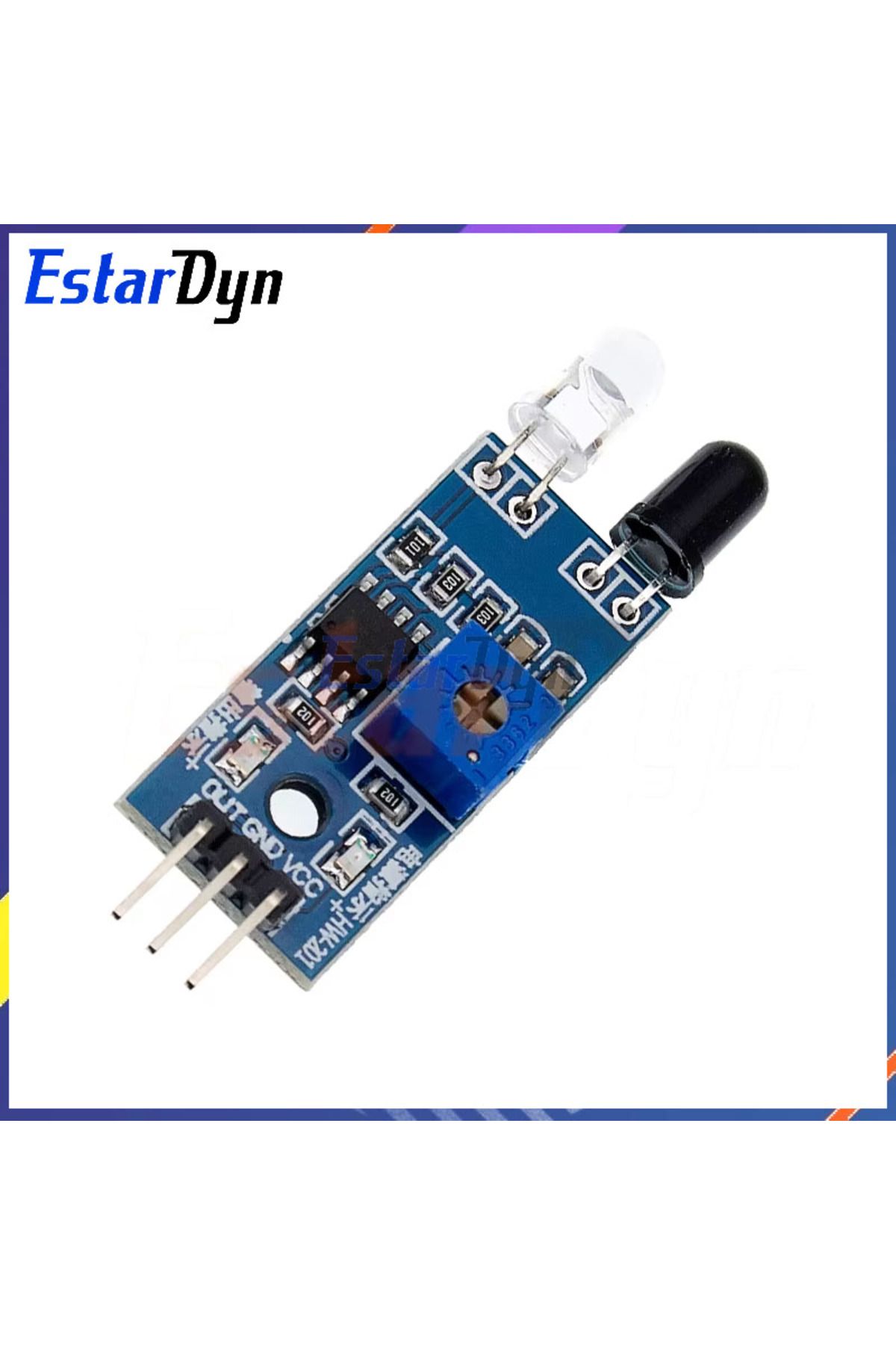 Estardyn-IR Infrared Obstacle Avoidance Sensor Module for arduino Smart Car Robot 3-Pin Reflectiv... 6