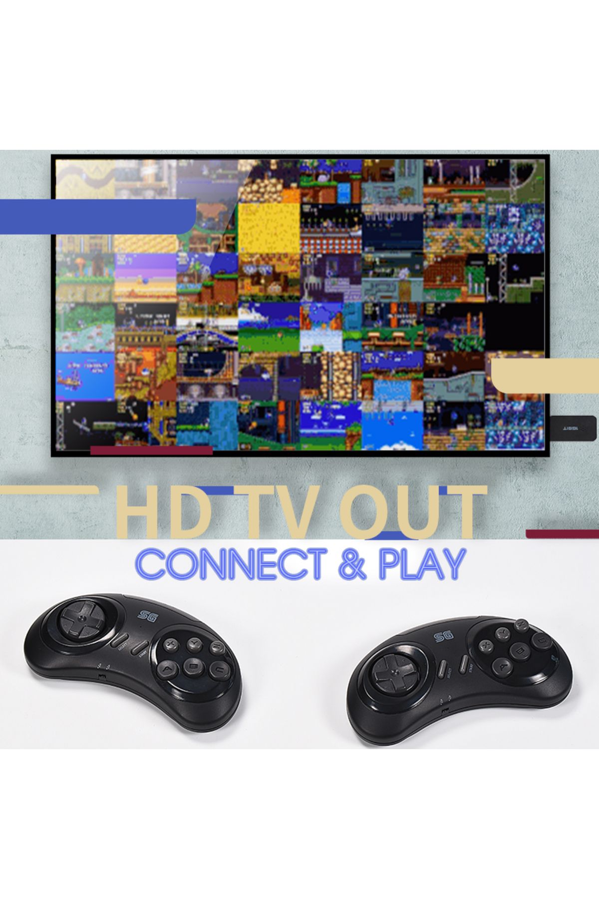 Choice-DATA FROG 16-bit Wireless Retro Video Game Console For Sega Genesis Game Stick HDMI-compatible 90... 3