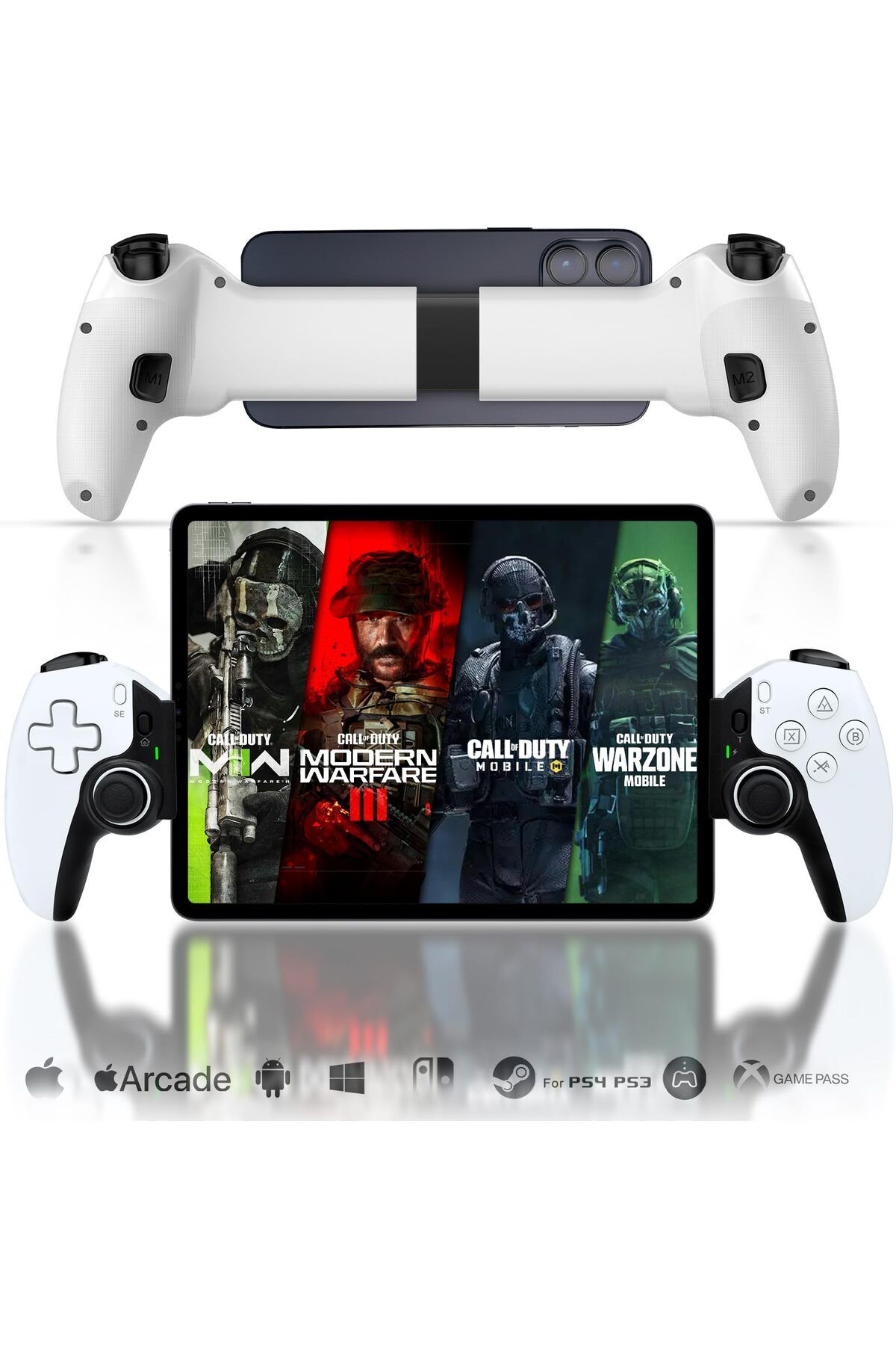 DIXSG-NEW D9 Mobile Phone Gamepad Dual Vibration Bluetooth-Compatible 5.2 Wireless Gaming Controller 6-... 2