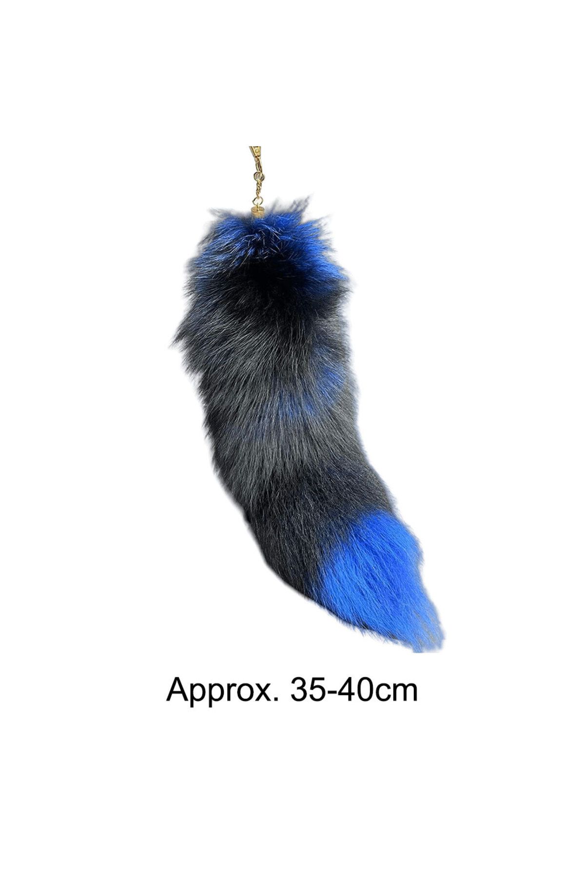 APWIKOGER-Huge Fluffy Faux Fur Fox Tail Keychain Therian Tail Fox Tail Keychain Handbag Key Chain Fluffy Fu... 7