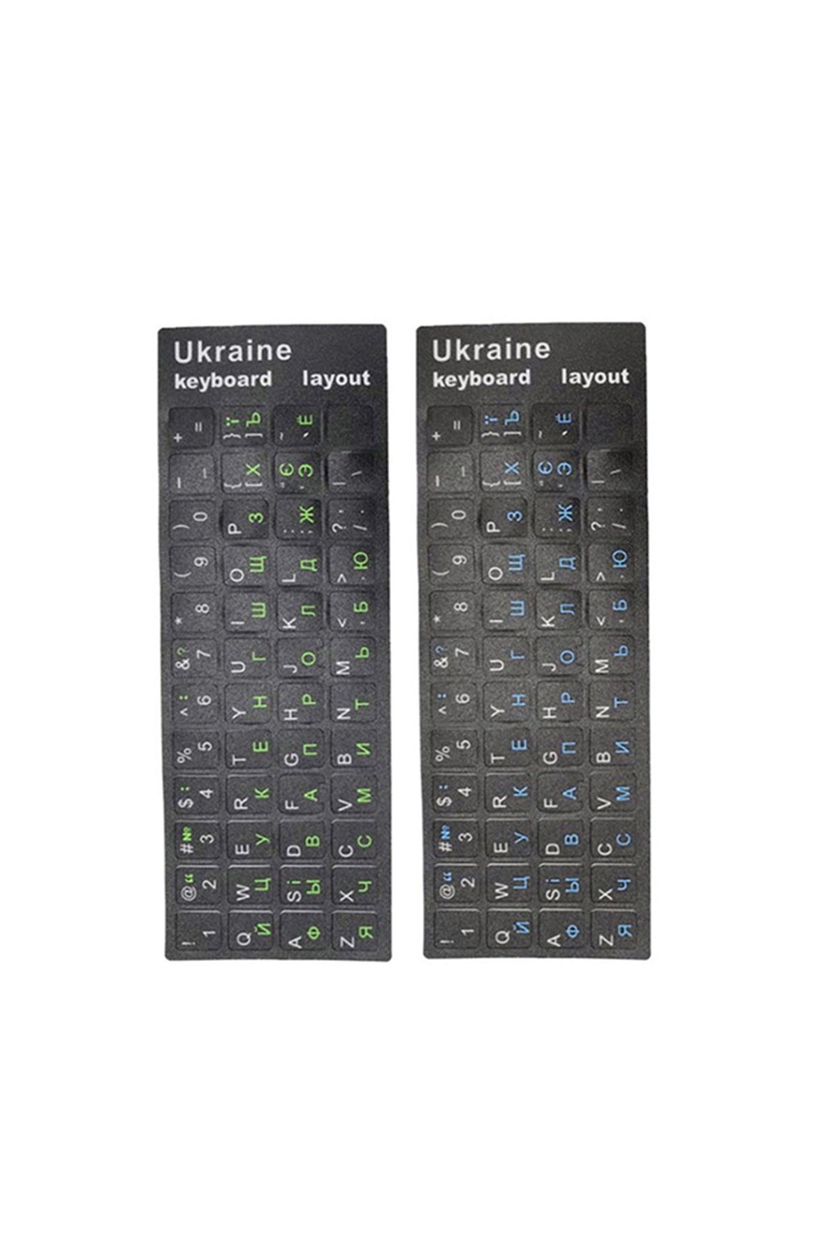 Choice-Ukraine Language Ukrainian Keyboard Sticker Durable Alphabet Black Background For PC Laptop Acces... 5