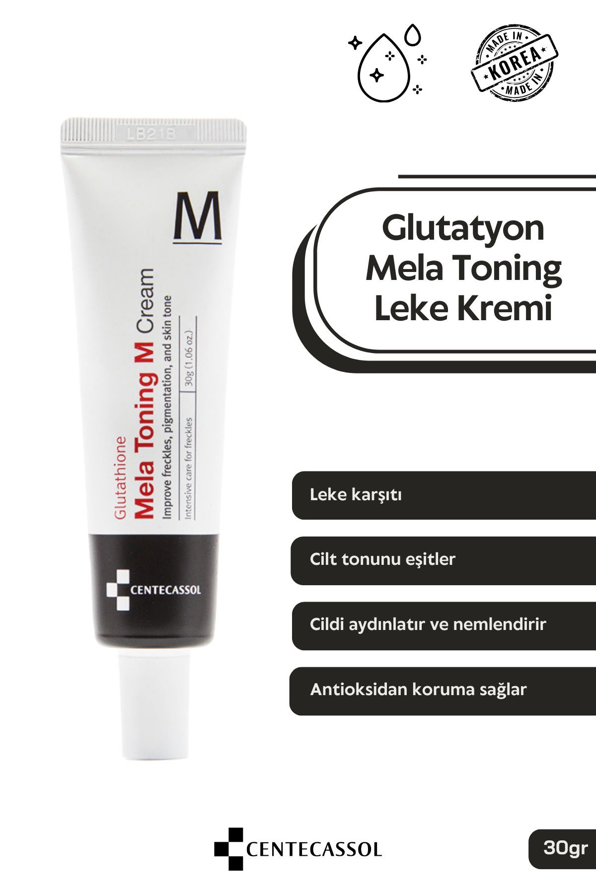 Glutatyon Ve Tranexamid Acid Içeren Leke Karşıtı, Aydınlatıcı, Nemlendirici Mela Toning Krem