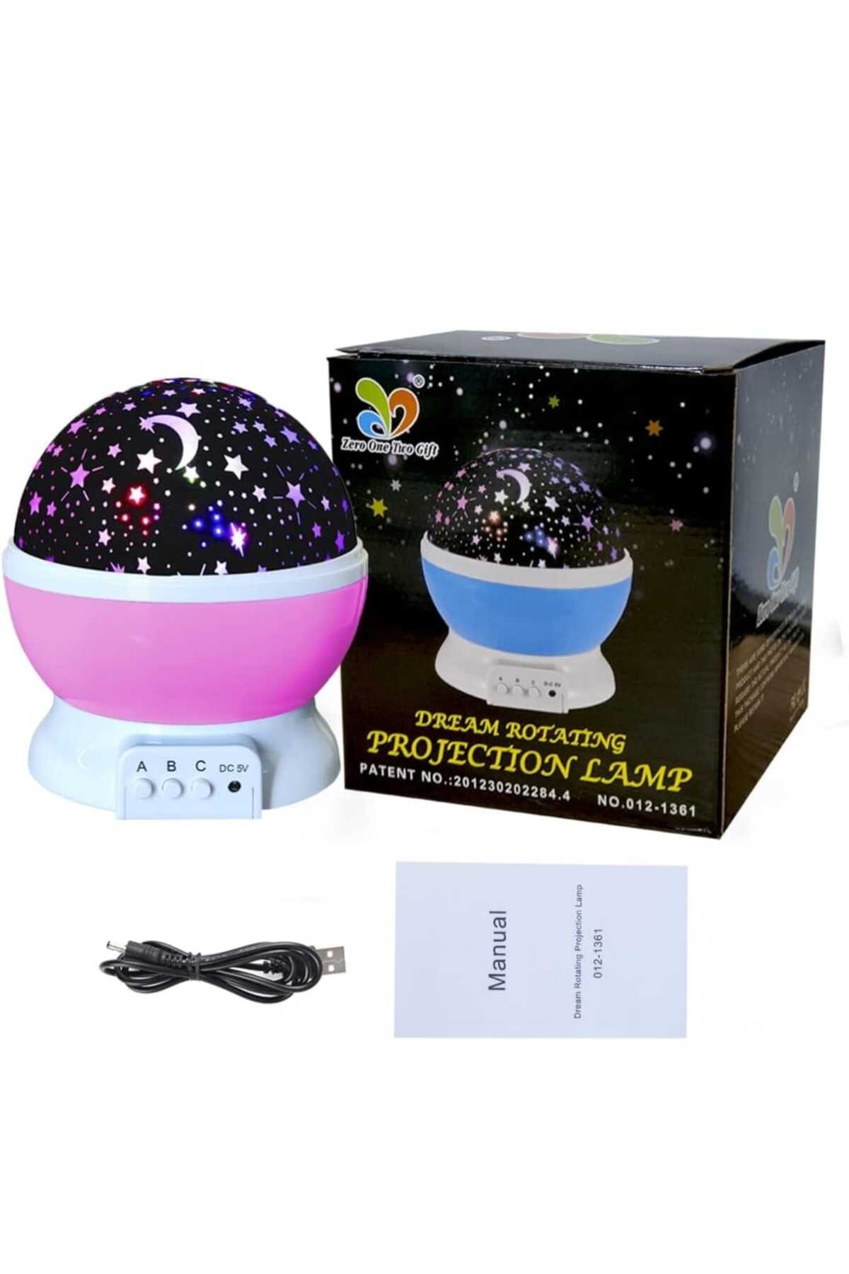 mr shopping MR Gece Lambası Tavana Işık Yansıtan Dönen Yıldız Ay Projeksiyon Parti Lambası Hediyelik fotoğrafı 6 (önizleme)