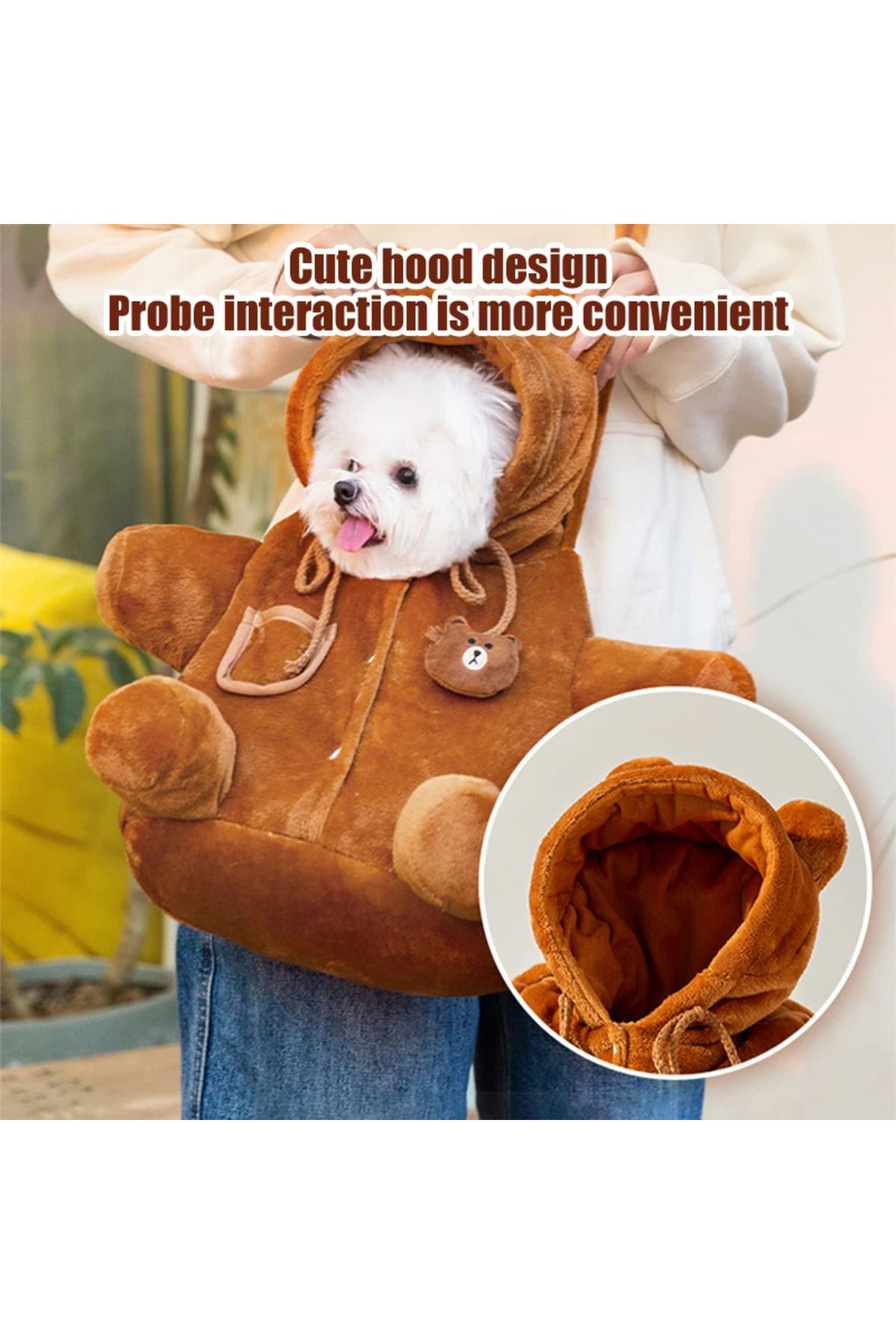 Choice-Dog Bag Cat Bag Autumn And Winter Warm And Windproof Cute Crossbody Bag Cat Backpack Pet Supplies 4