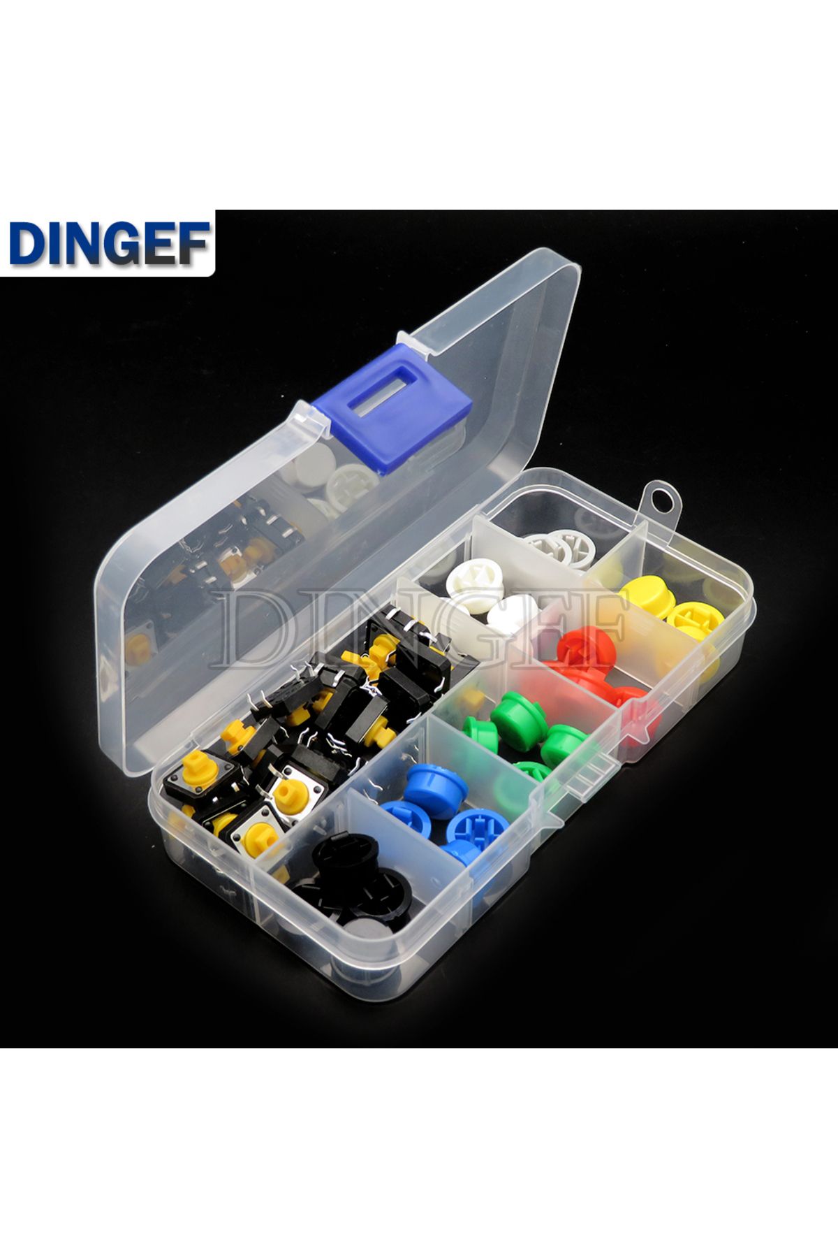 Choice-280PCS Tactile Push Button Switch Momentary 12*12*7.3MM Micro switch button + (6 colors Tact Cap) 3