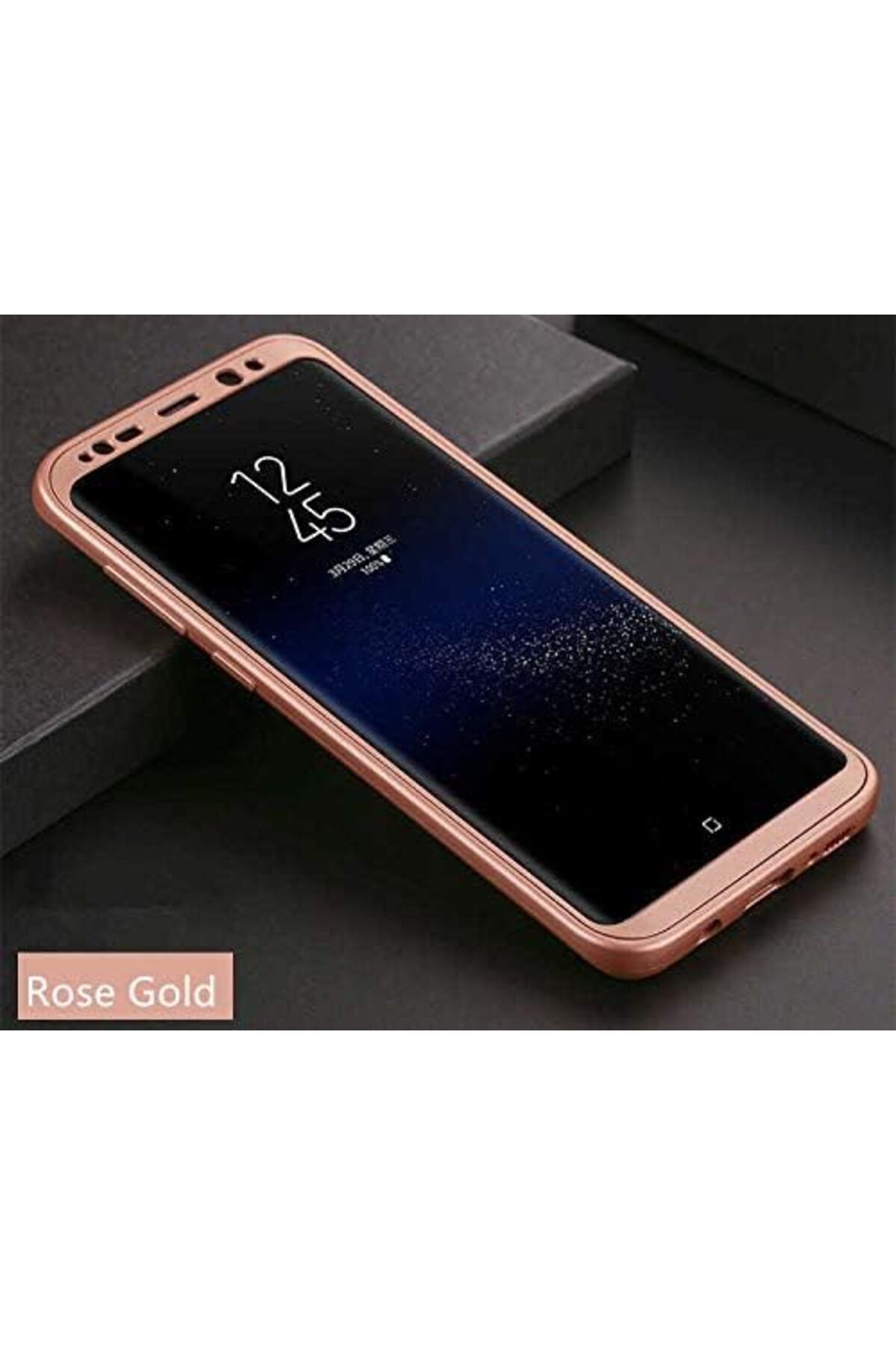 STOREMAX efshopx Galaxy S8 Uyumlu Kamera Korumalı 360 Silikon Kılıf (Pembe) New Desing 1002192