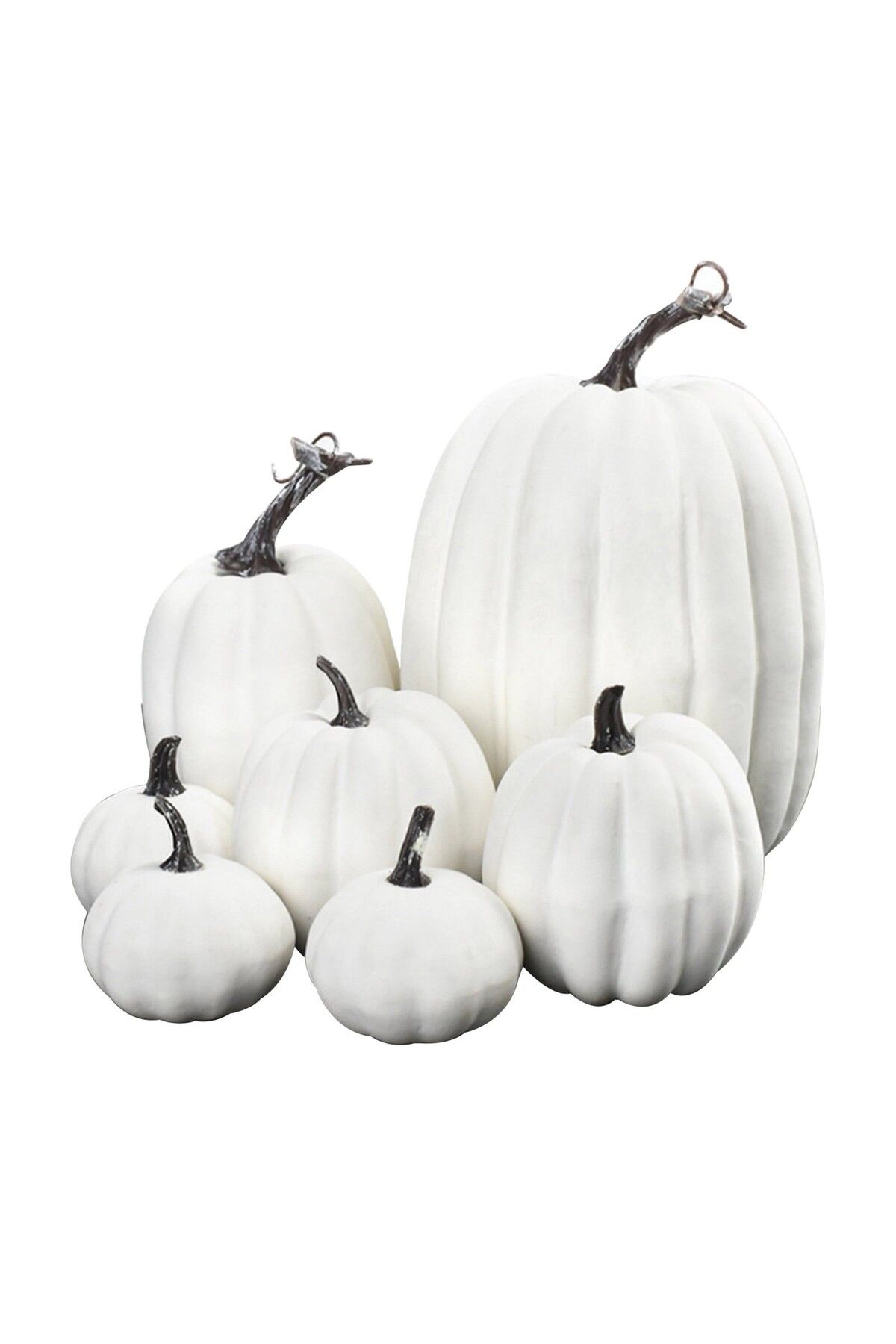 Choice-7 Pieces High Quality Pumpkin Baubles, Various Sizes, Party, Halloween, Home Baubles, Crafts, Whi... 8